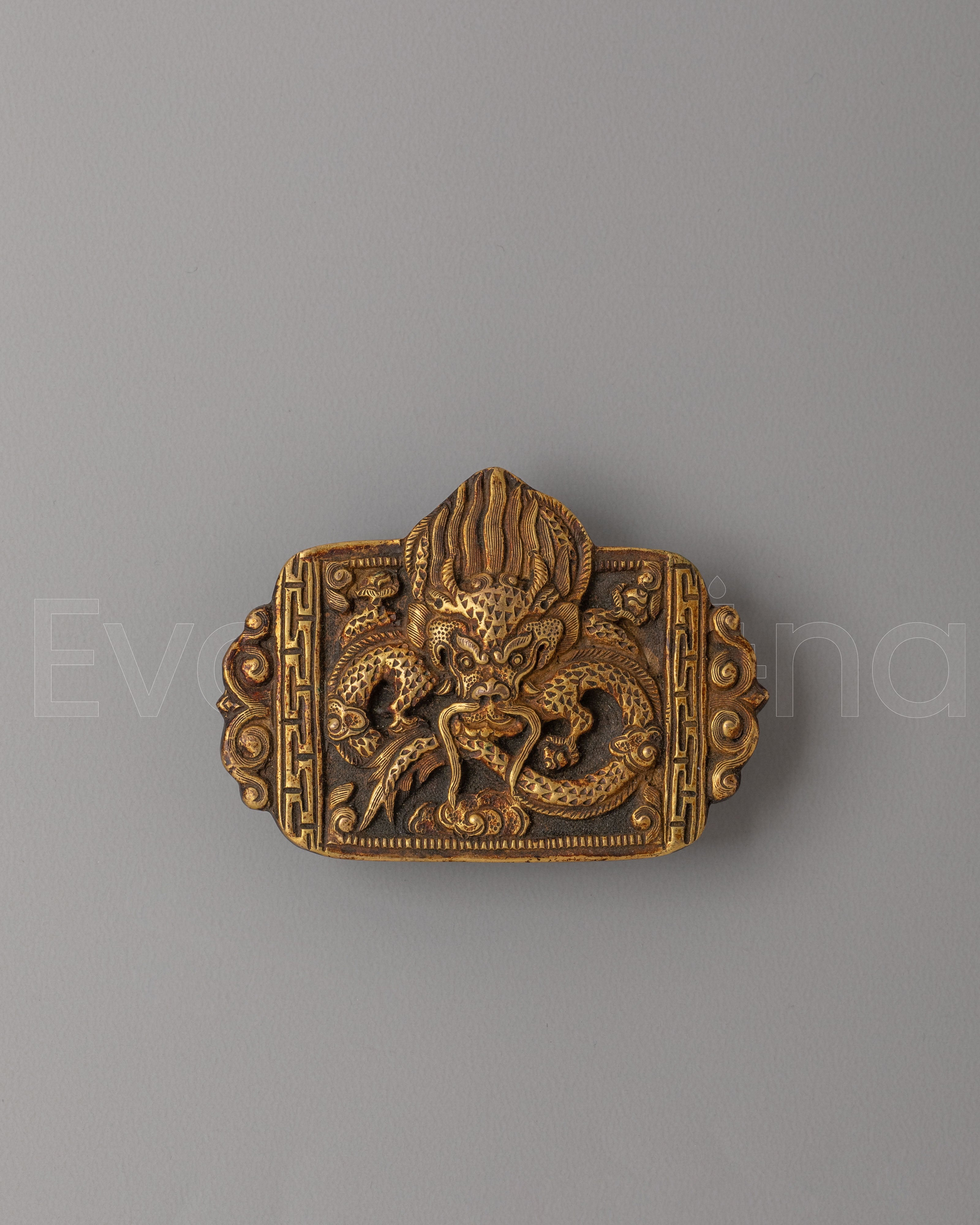 Handcrafted Belt with Dragon Carving