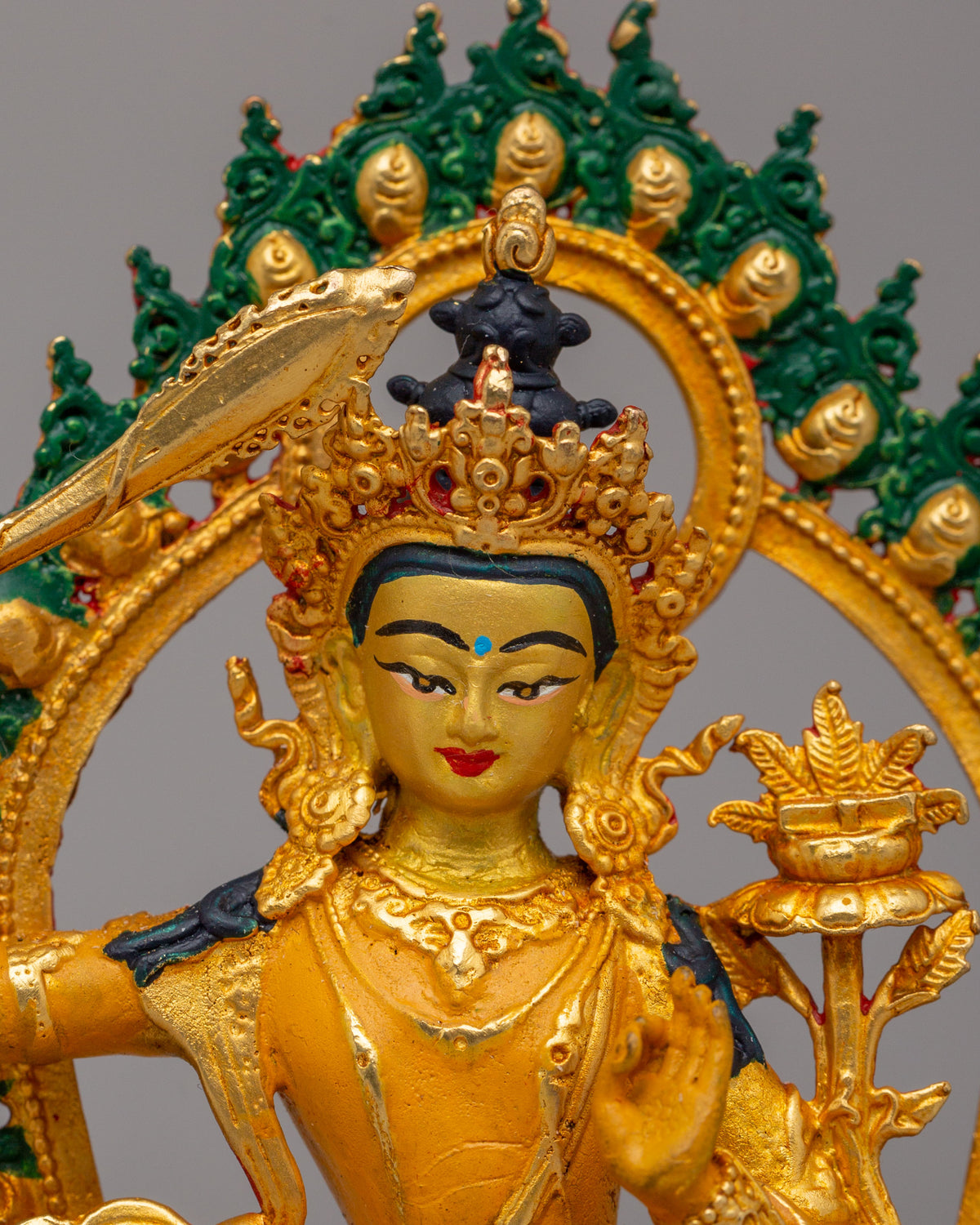 Flaming Sword Manjushri Statue | Wisdom Deity Sculpture
