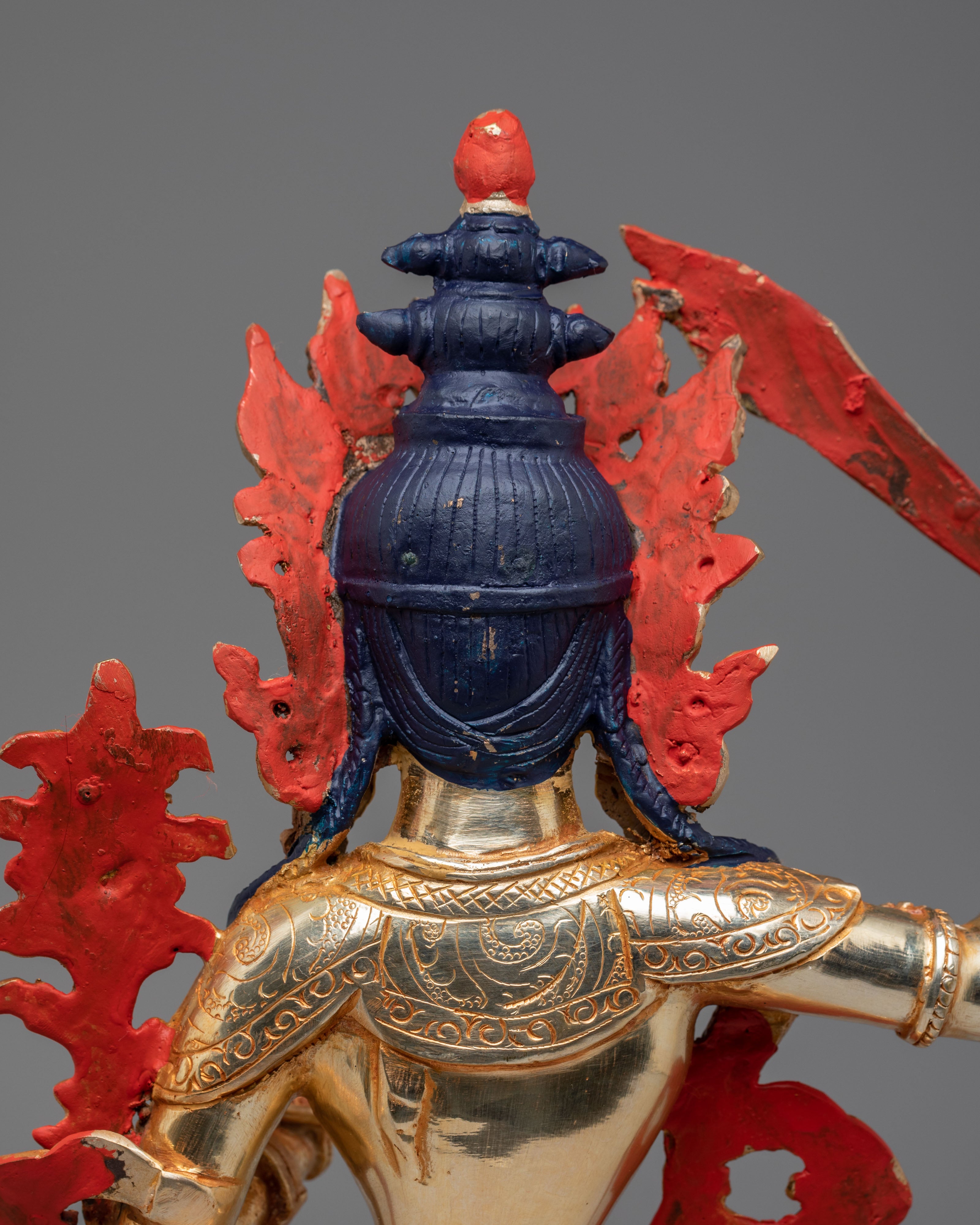Handmade Manjushri Bodhisattva Sculpture | Wisdom Deity Statue