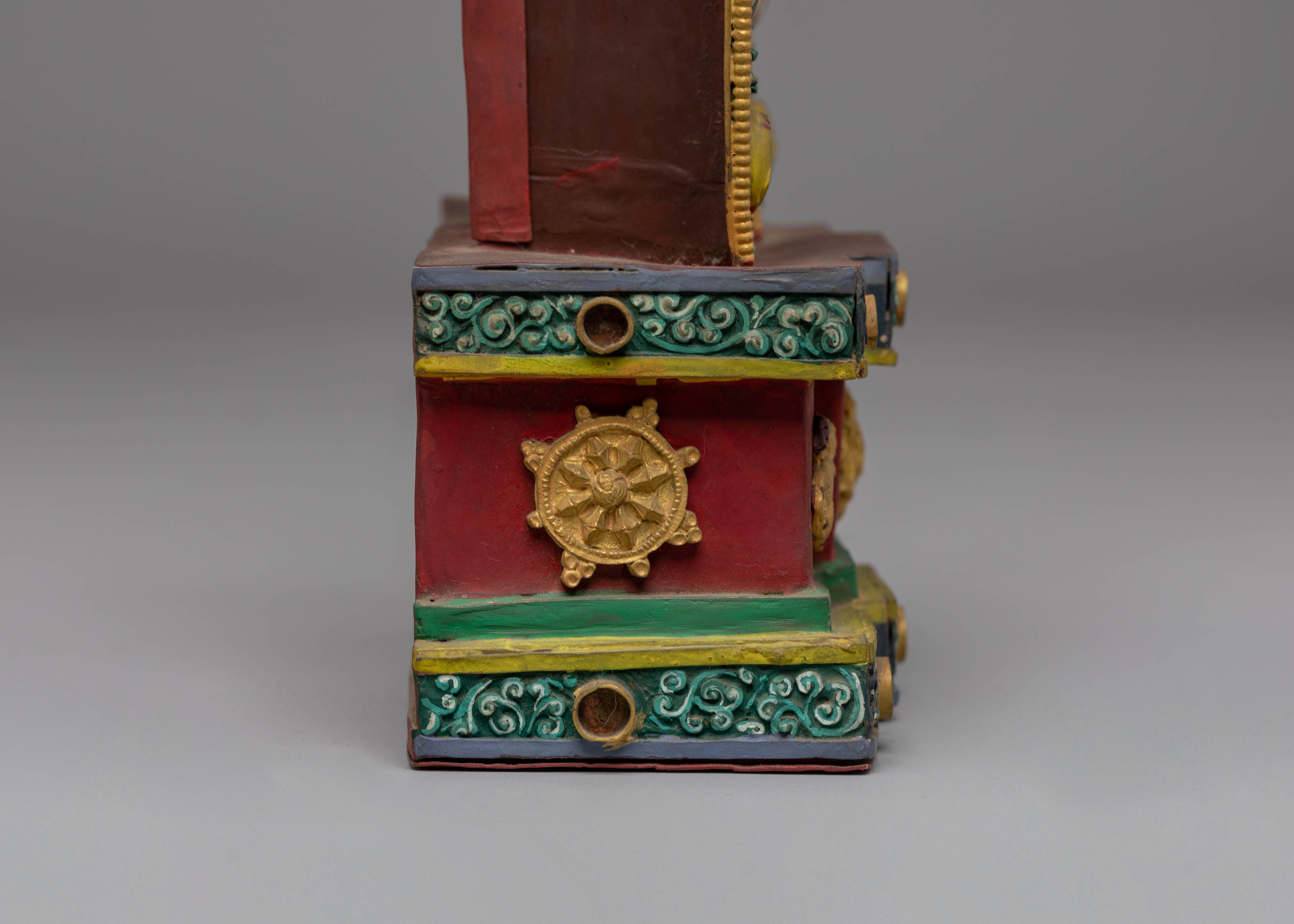 Buddhist Copper Torana | Traditional Throne for Statue