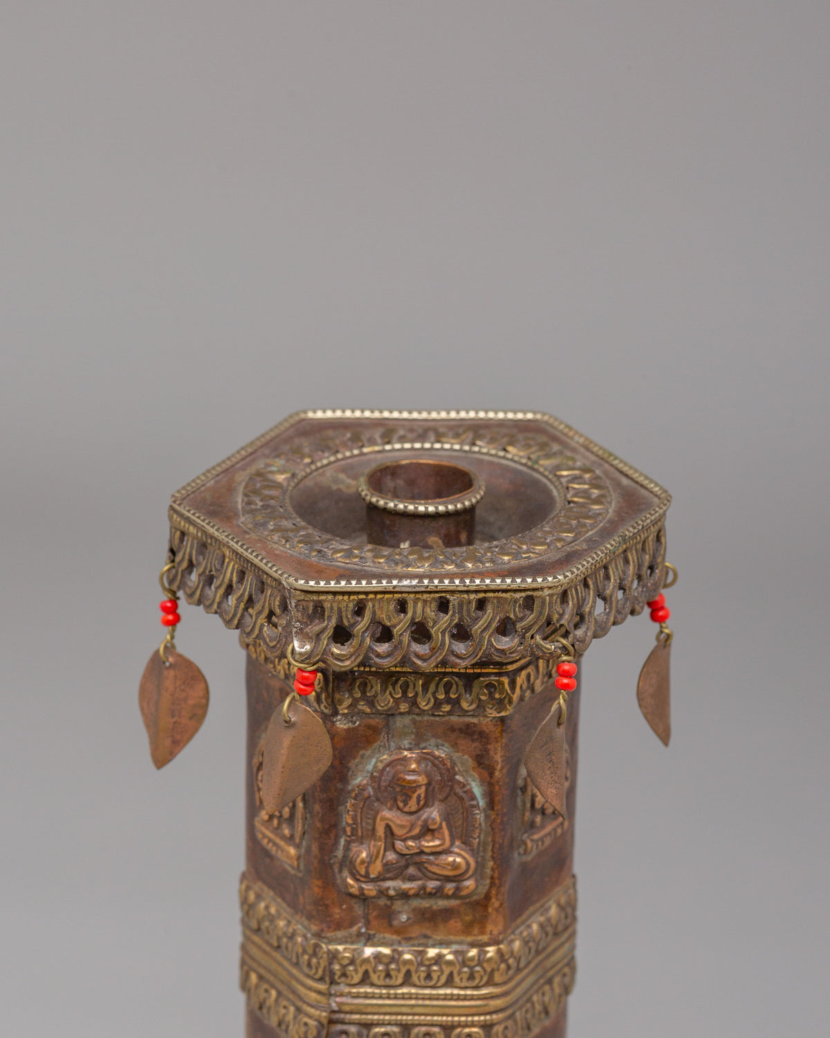 Himalayan Carved Incense Burner Pair | Ritual & Meditation Offering Vessels