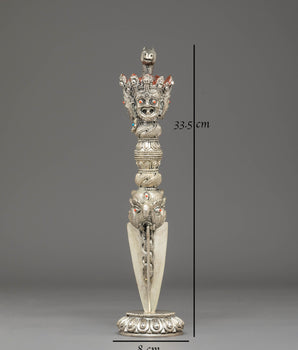 Silver Plated Phurba for Ritual Use | Symbol of Protection
