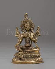 Traditional Green Tara Buddhist Sculpture 
