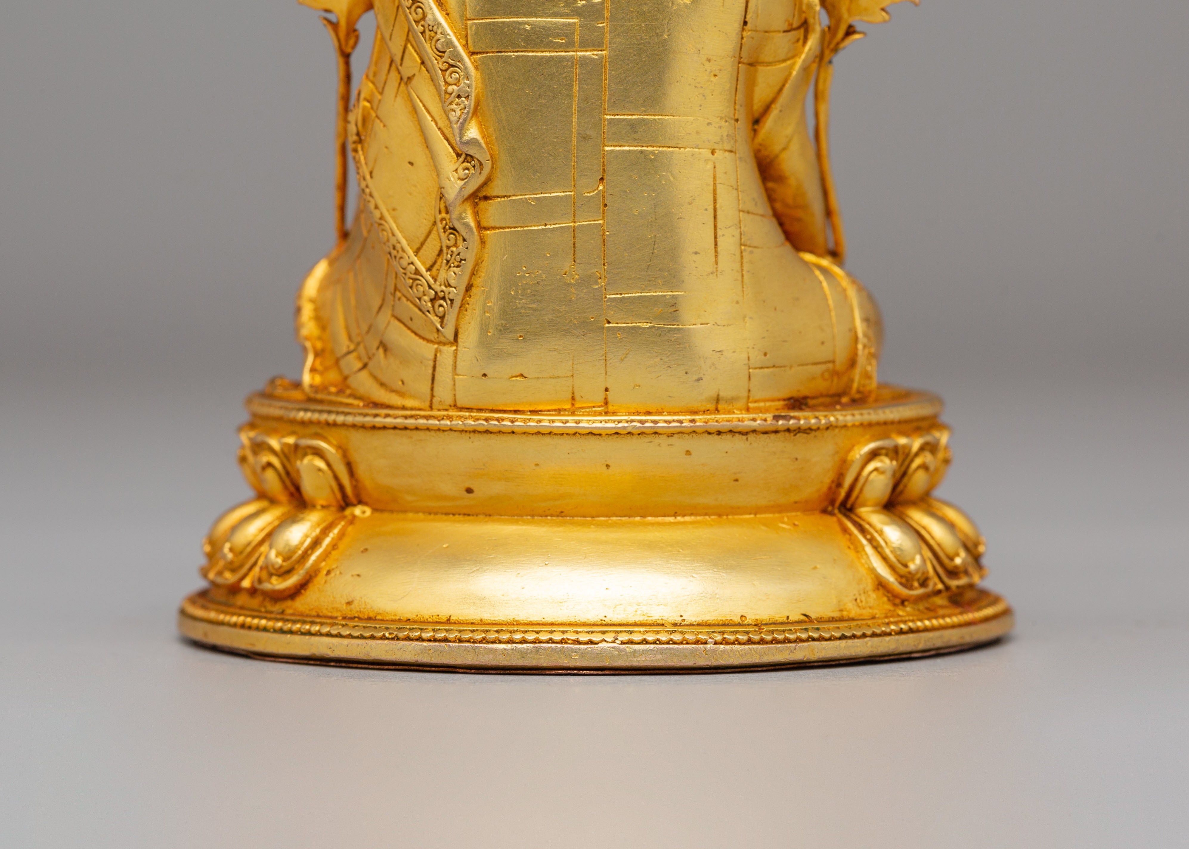 Tibetan Longchenpa Statue | Sacred Buddhist Altar Sculpture