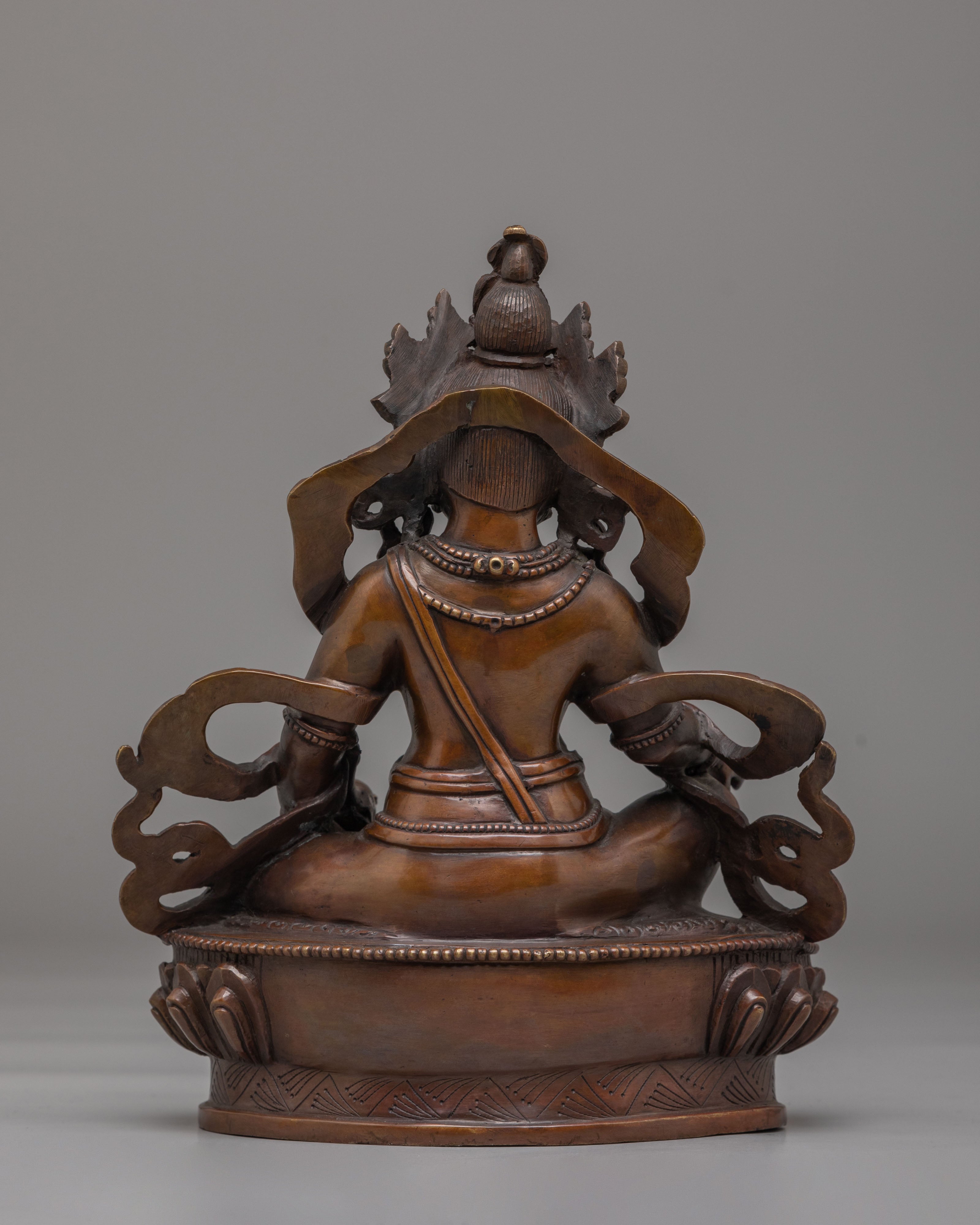 Buddhist Dzambhala Wealth Deity Statue | God of Prosperity and Abundance