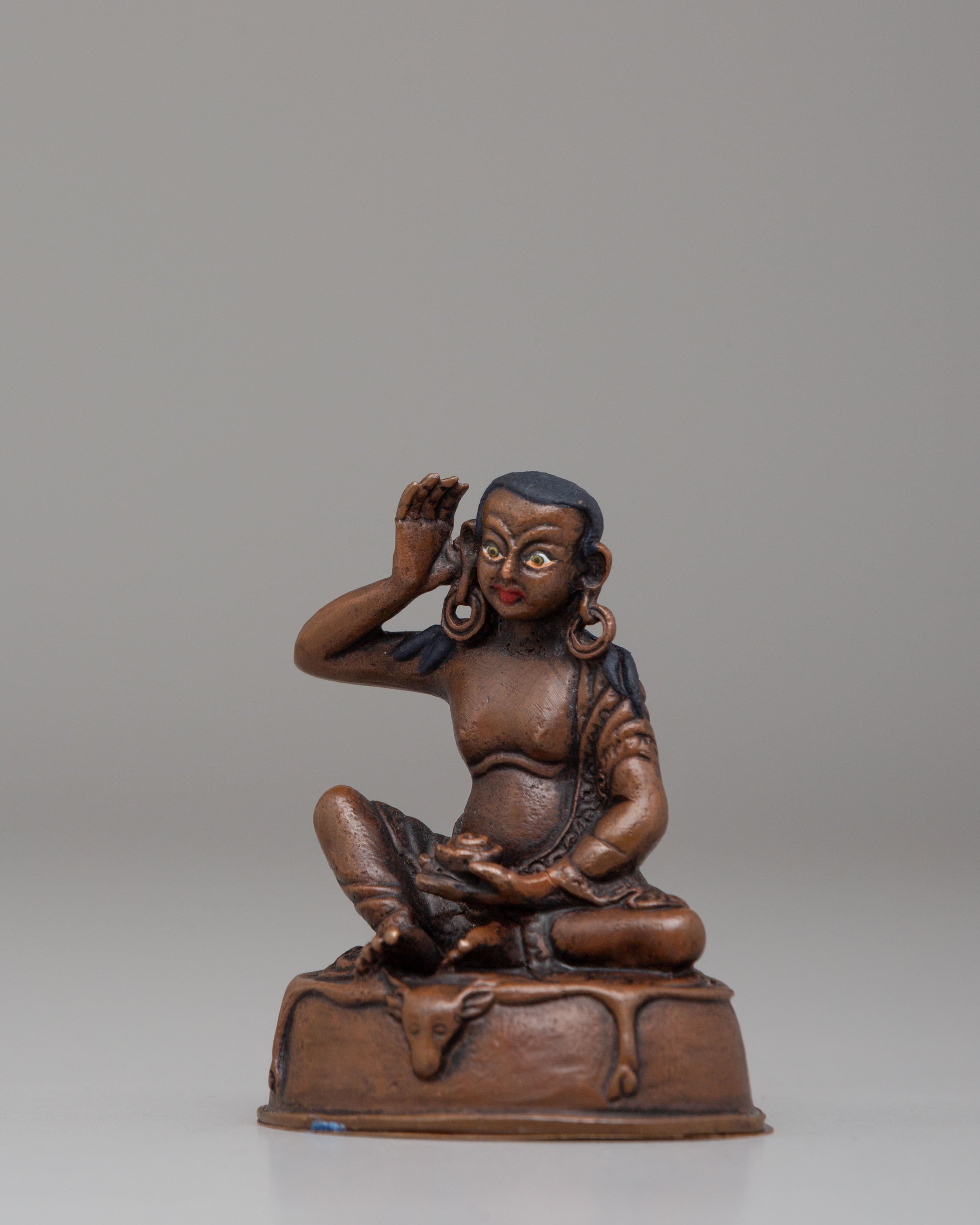 Milarepa Buddhist Statue | Oxidized Copper Tibetan Yogi