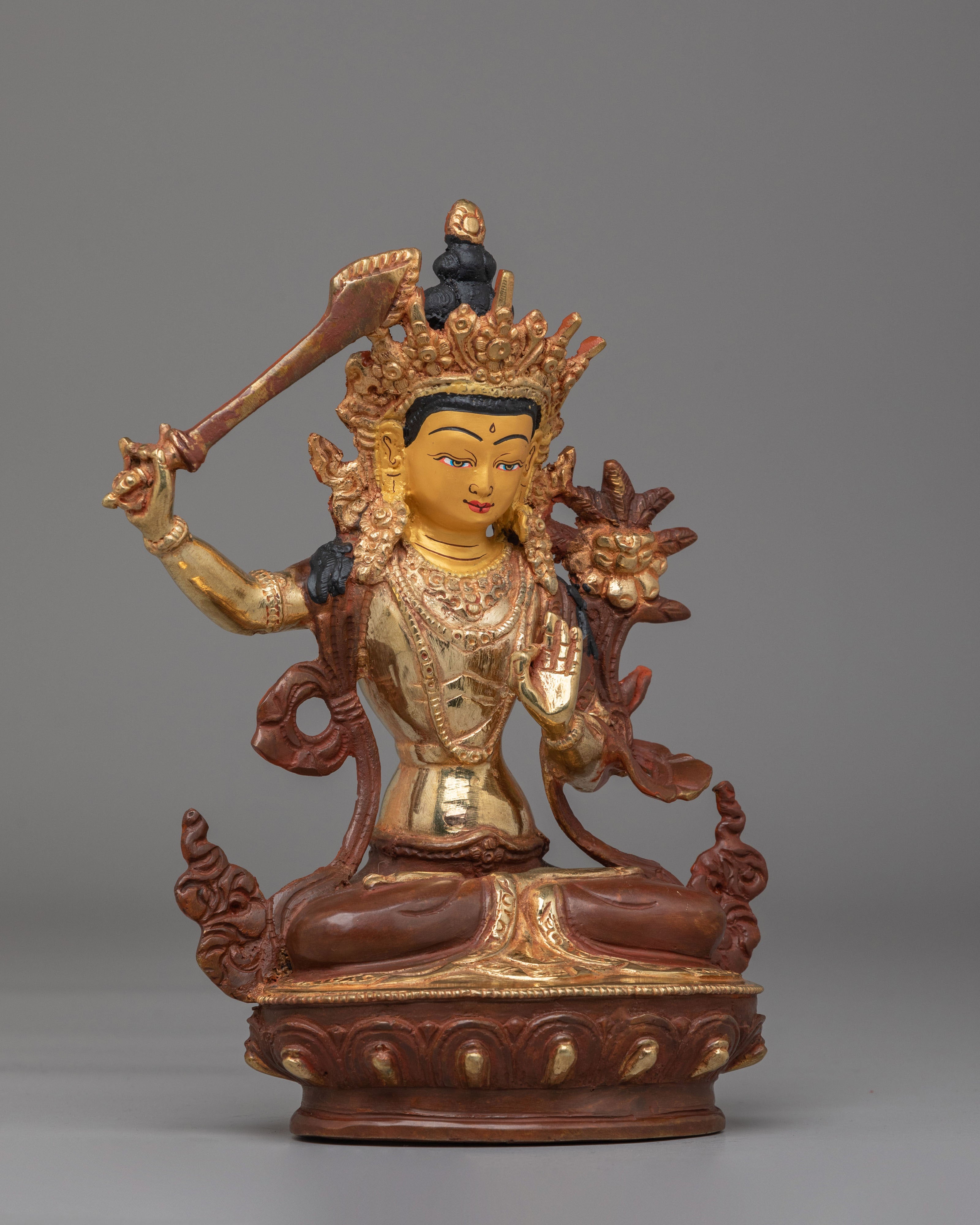 Spiritual Wisdom Deity Manjushri Statue | Himalayan Artwork