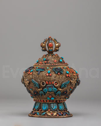 Buddhist Ceremonial Rice Pot Vessel