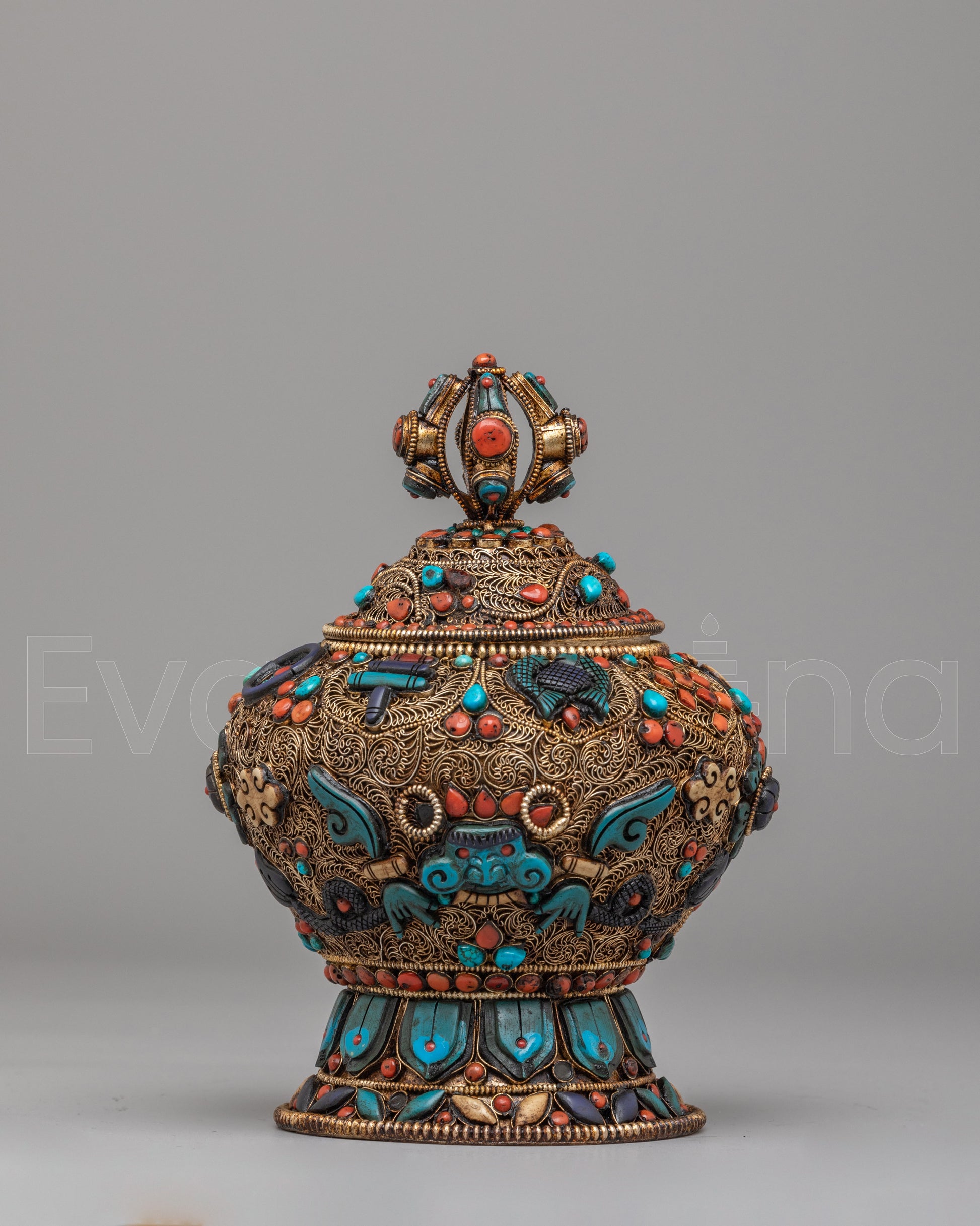 Buddhist Ceremonial Rice Pot Vessel