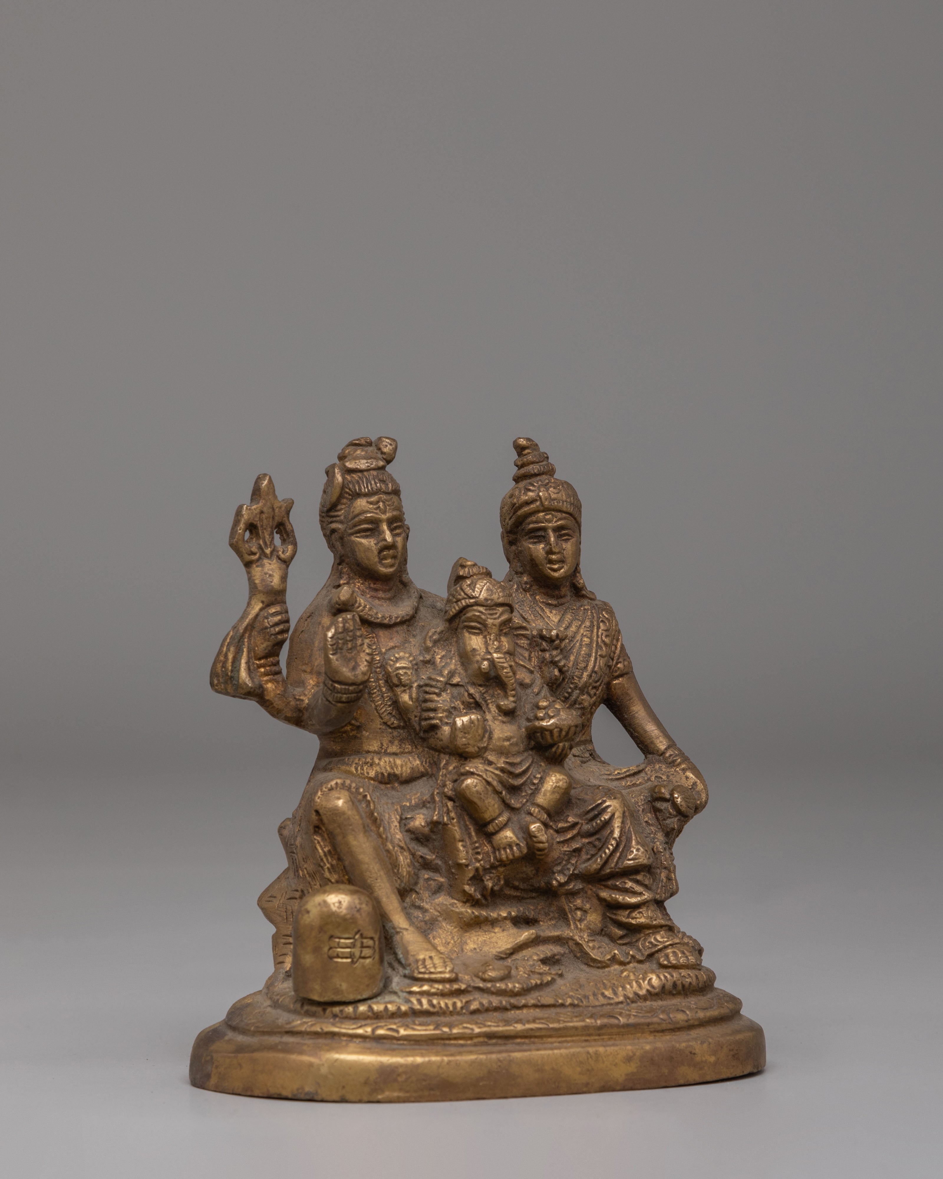 Handcrafted Shiva Family Statue | Lord Shiva Family Statue