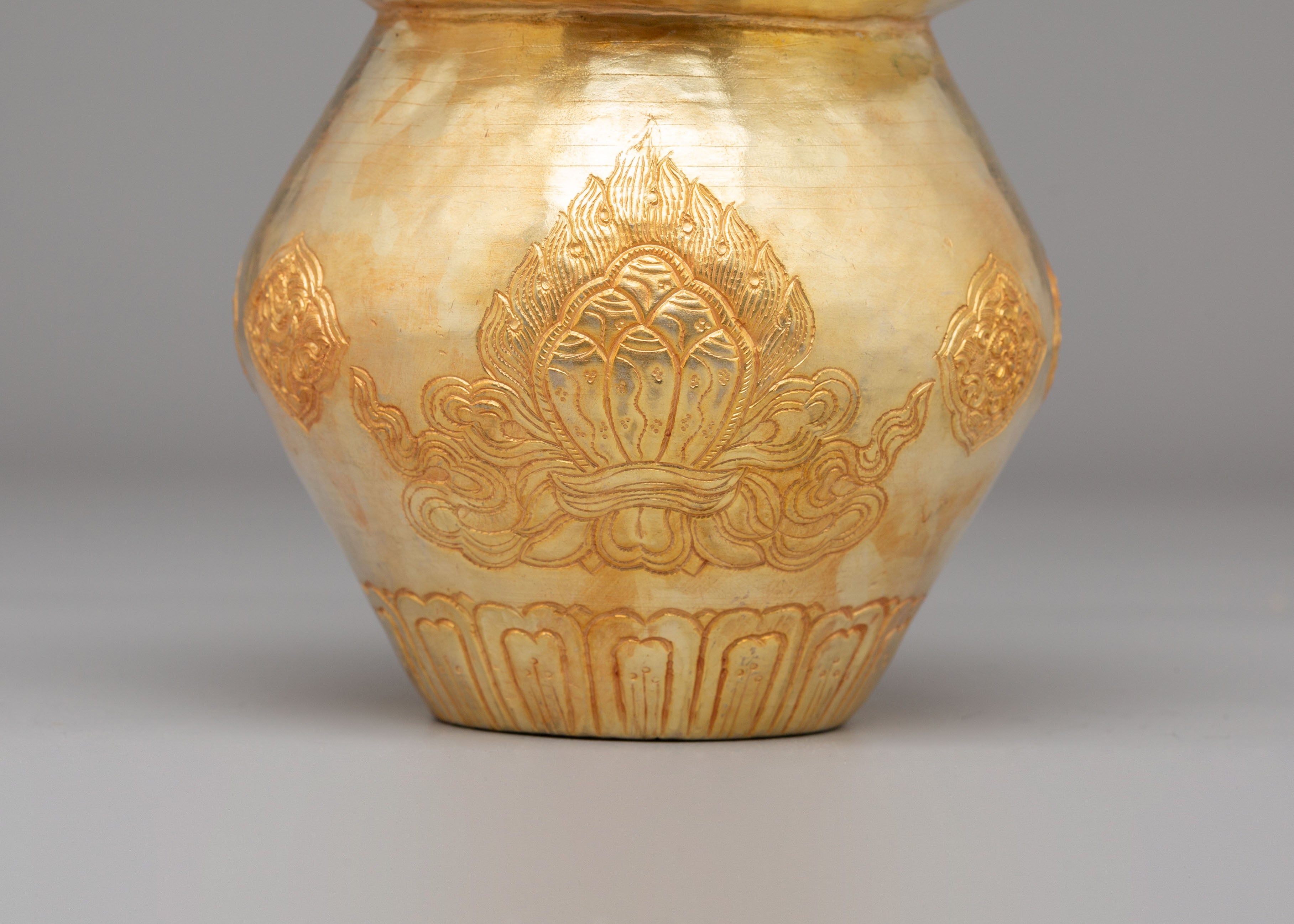 Traditional Himalayan Kalash | Copper Sacred Offering Vase