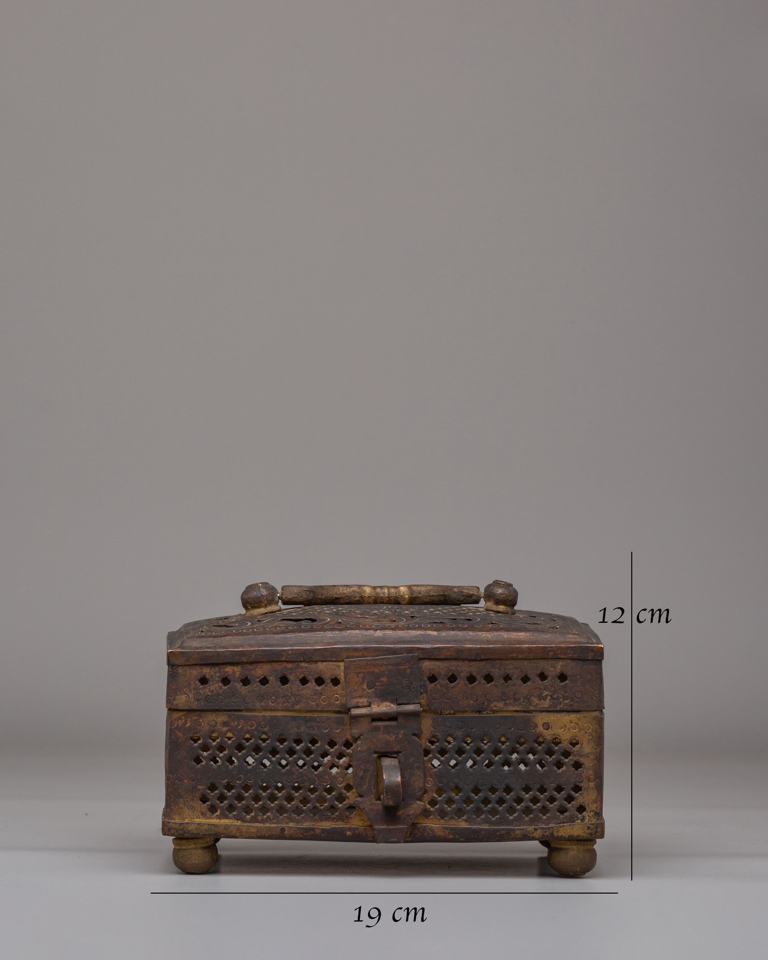 Handmade Antique Finish Box | Decorative Jewelry Holder