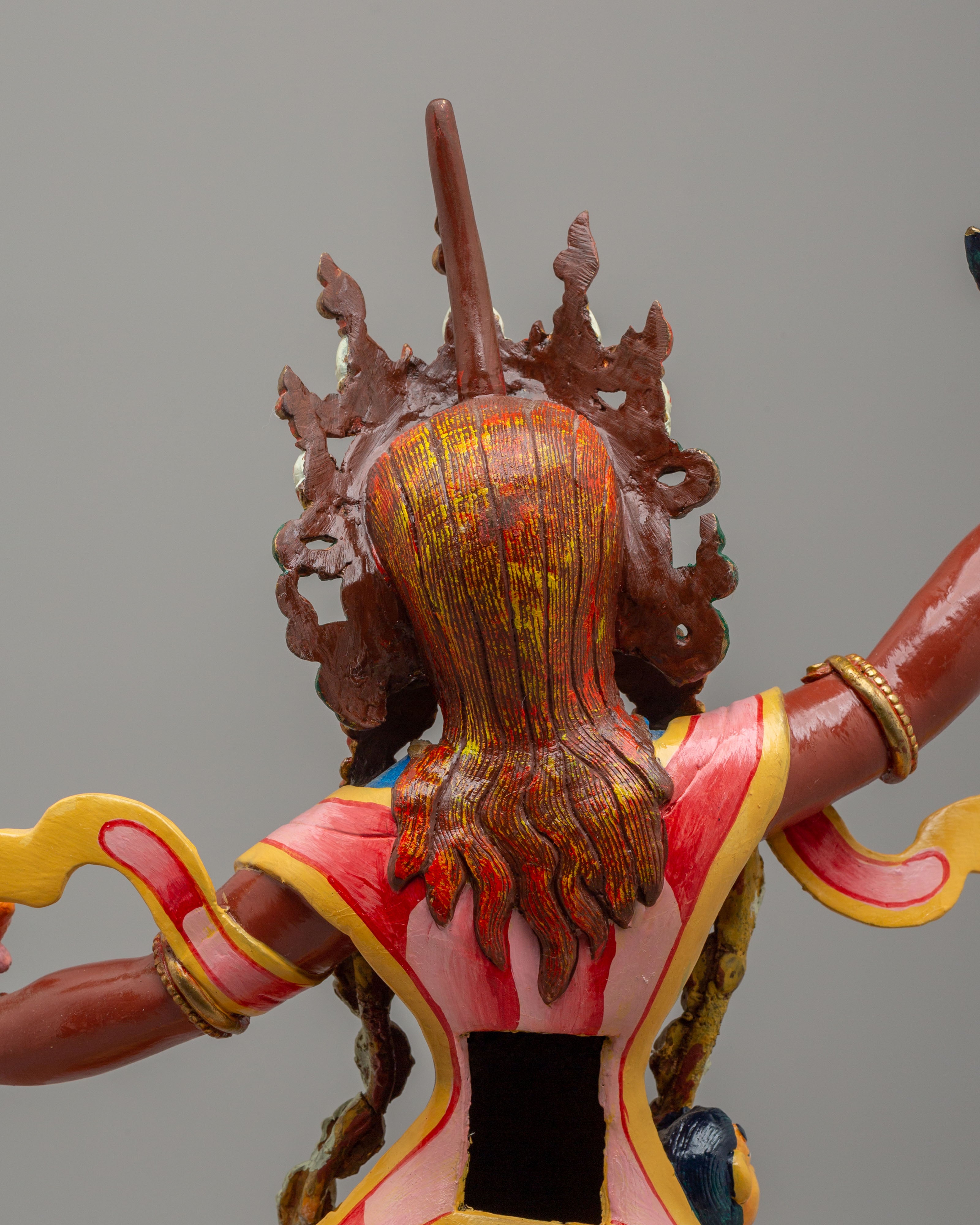 Handcrafted Ekajati Sculpture | 24K Gold Plated Wrathful Protector Statue