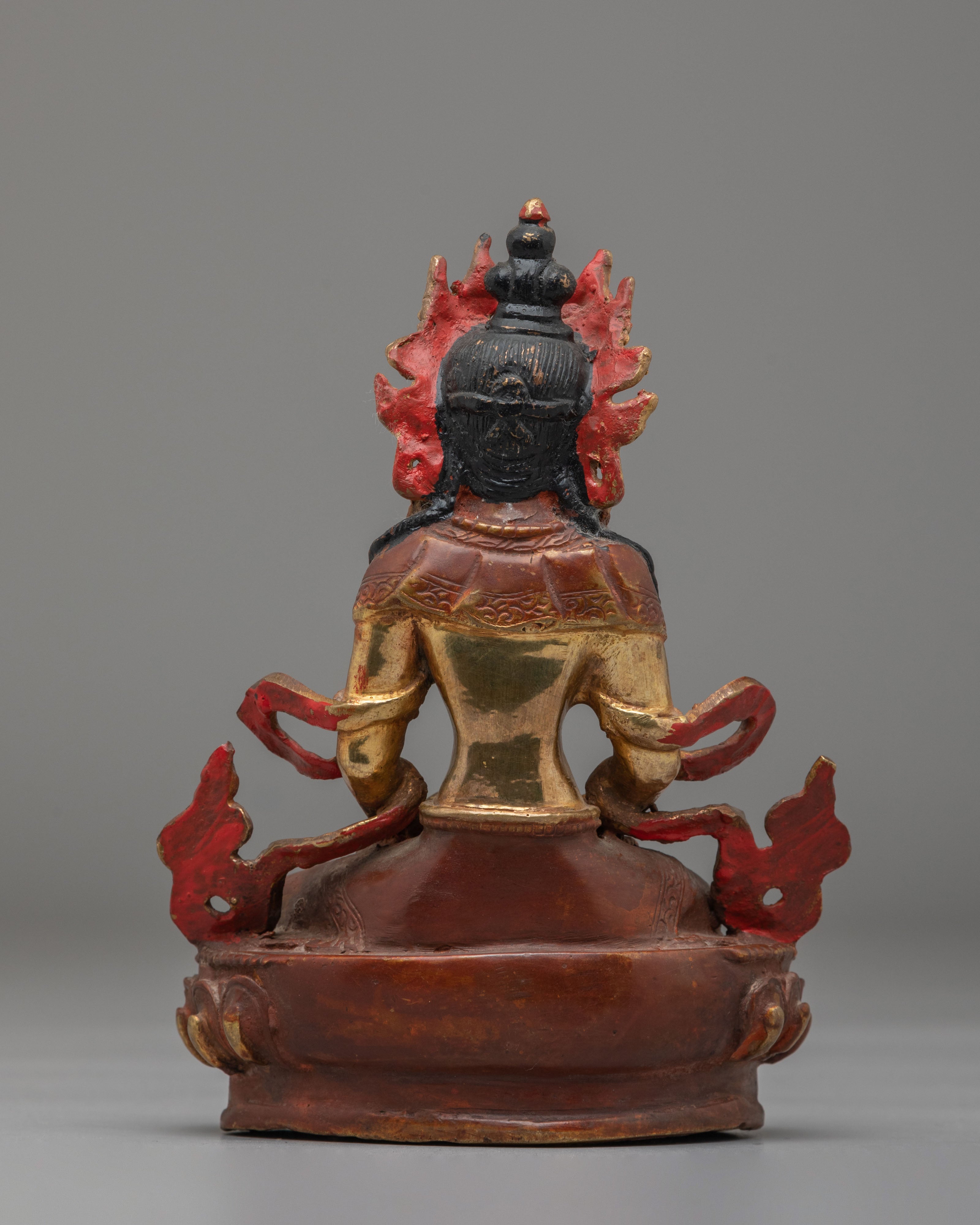 Buddhist Long Life Amitayus Statue | 24K Gold Plated Tibetan Deity
