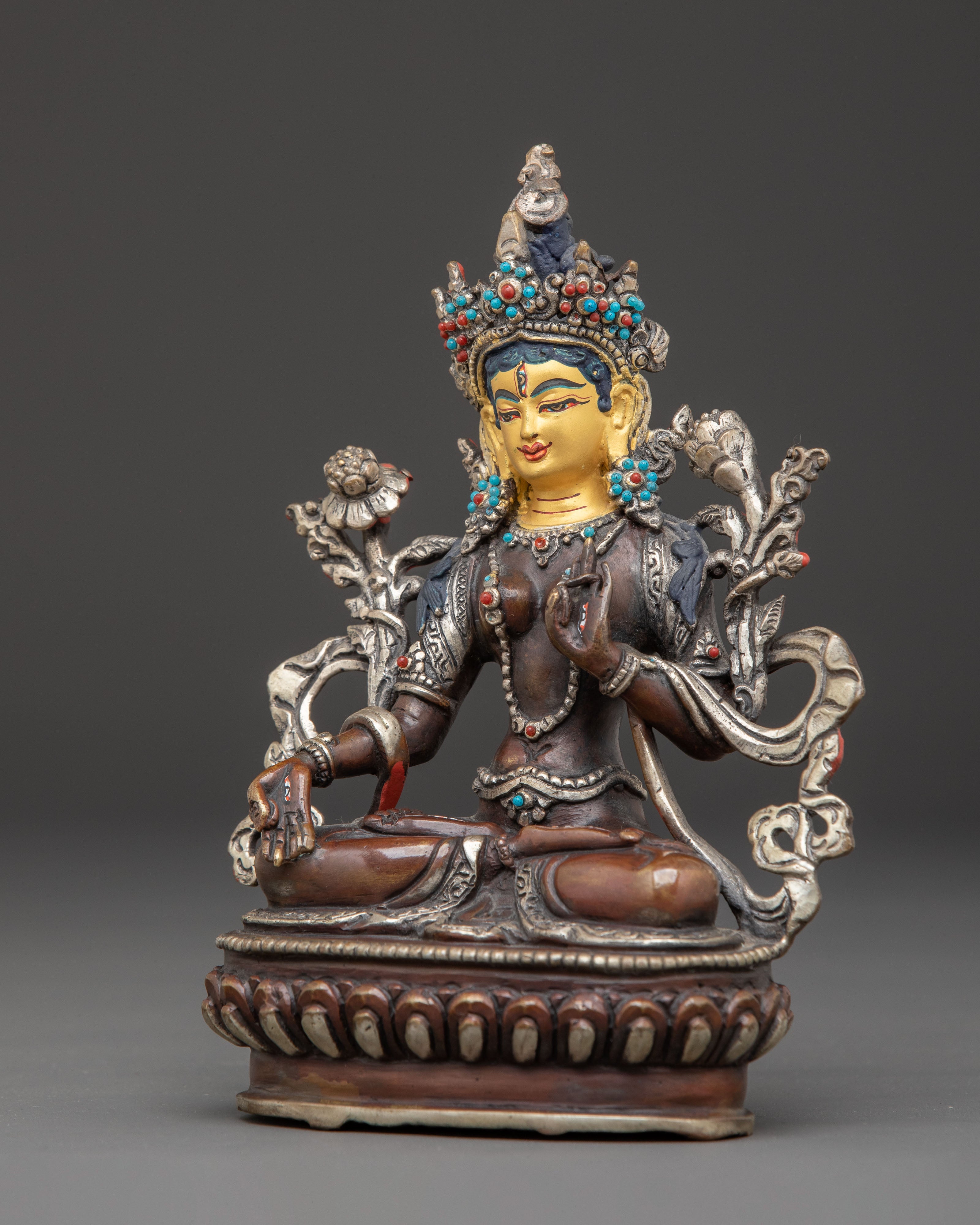 White Tara Protection Deity Statue | Spiritual Decor