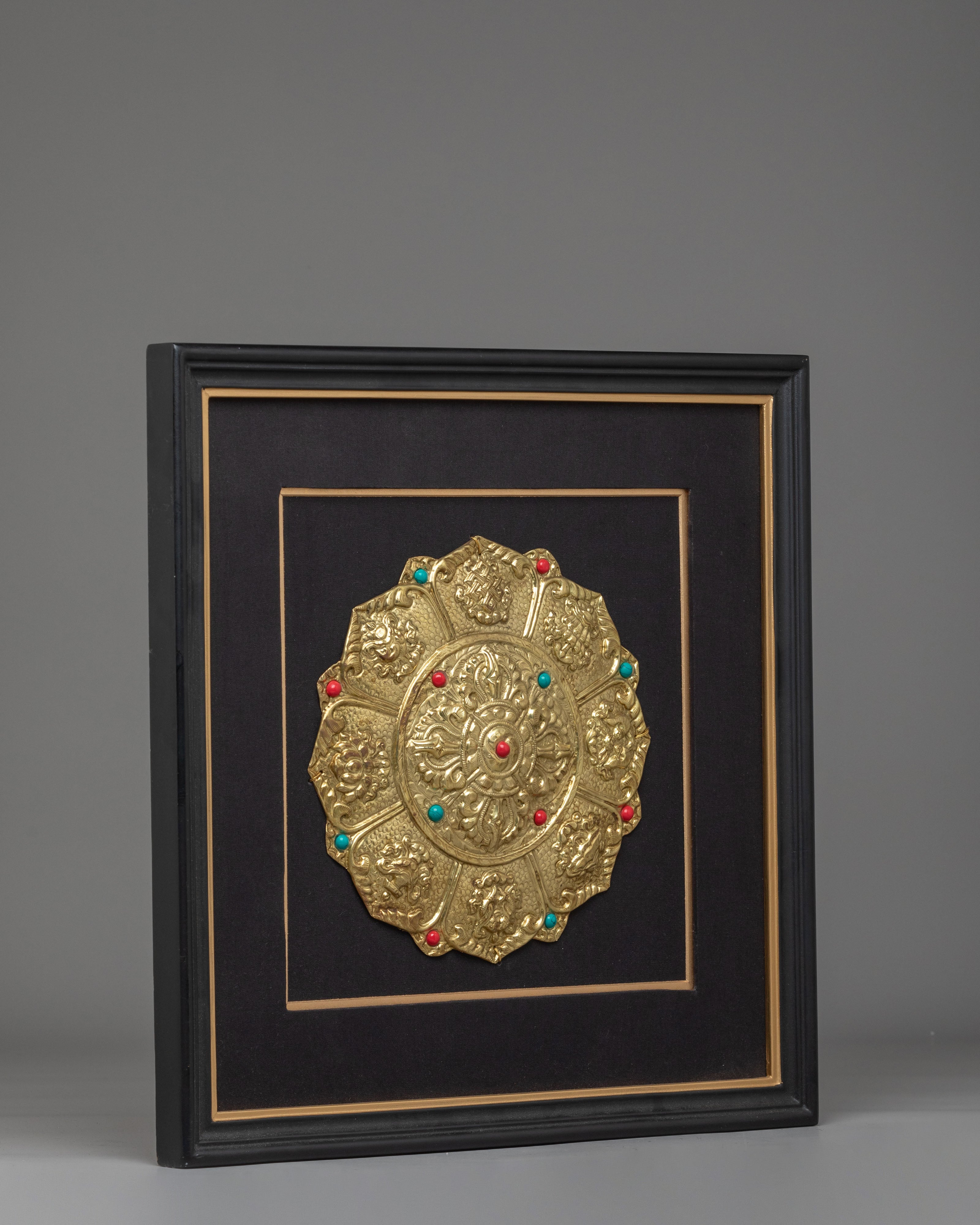 Sacred Buddhist Mandala Wall Hanging | Brass Altar Wall Decor