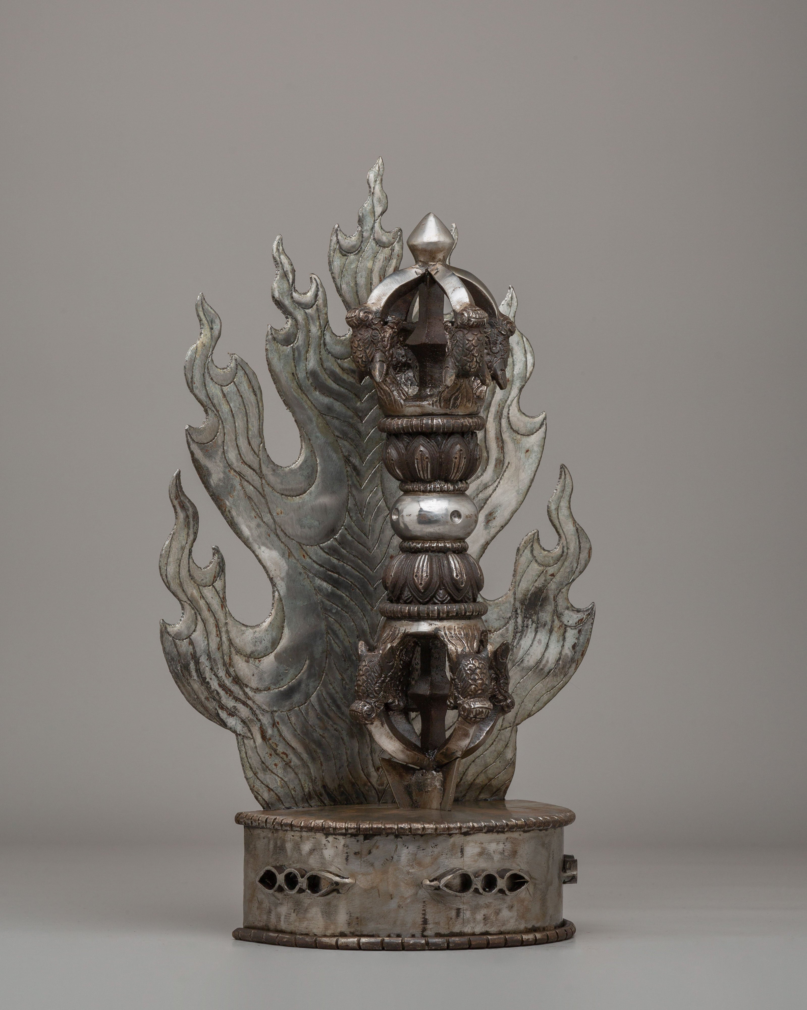 Tibetan Vajra with Flames | Spiritual Tool for Meditation & Protection