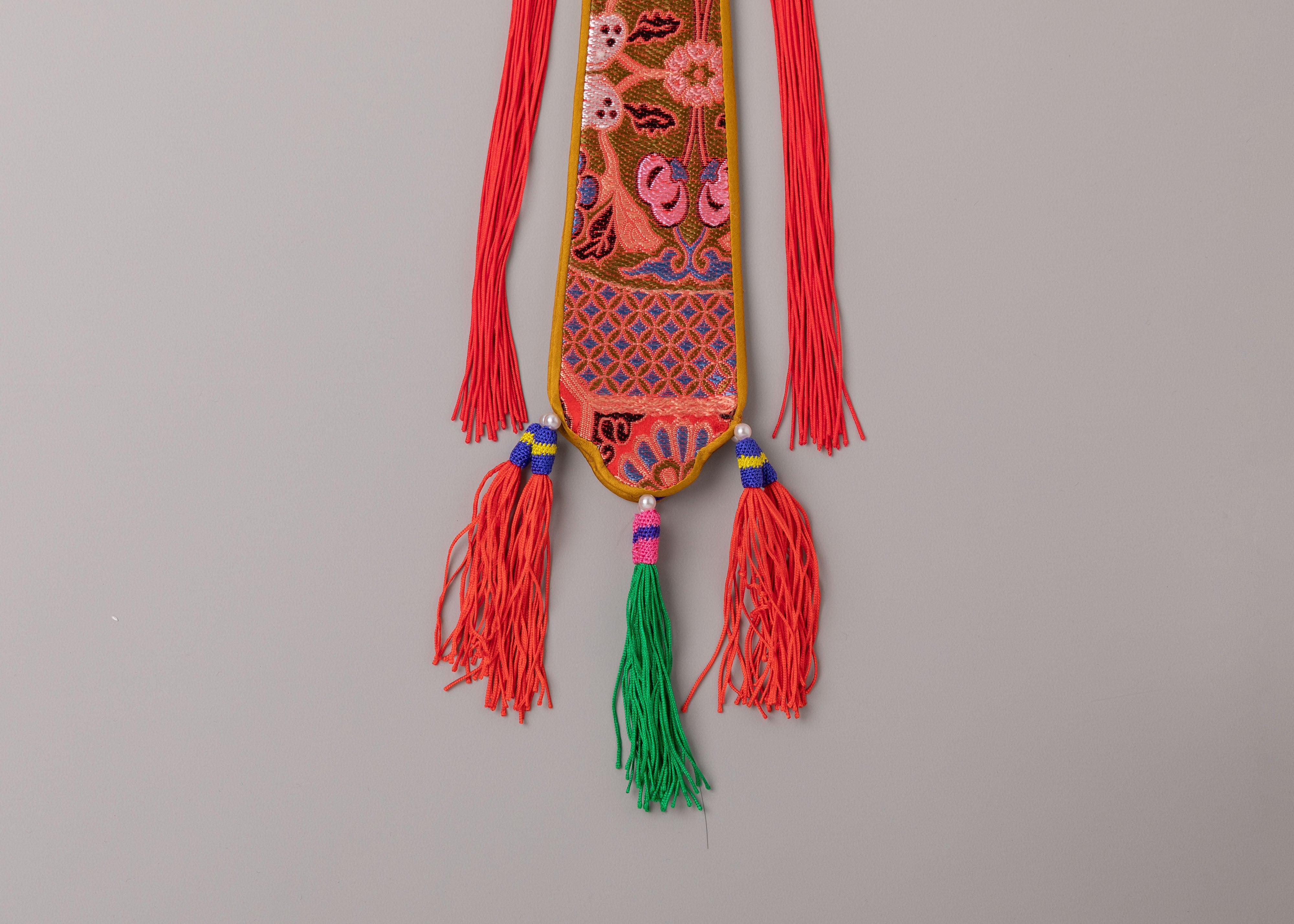 Tibetan Damaru Tail for Ritual Practice | Handcrafted Damaru Drum Accessory