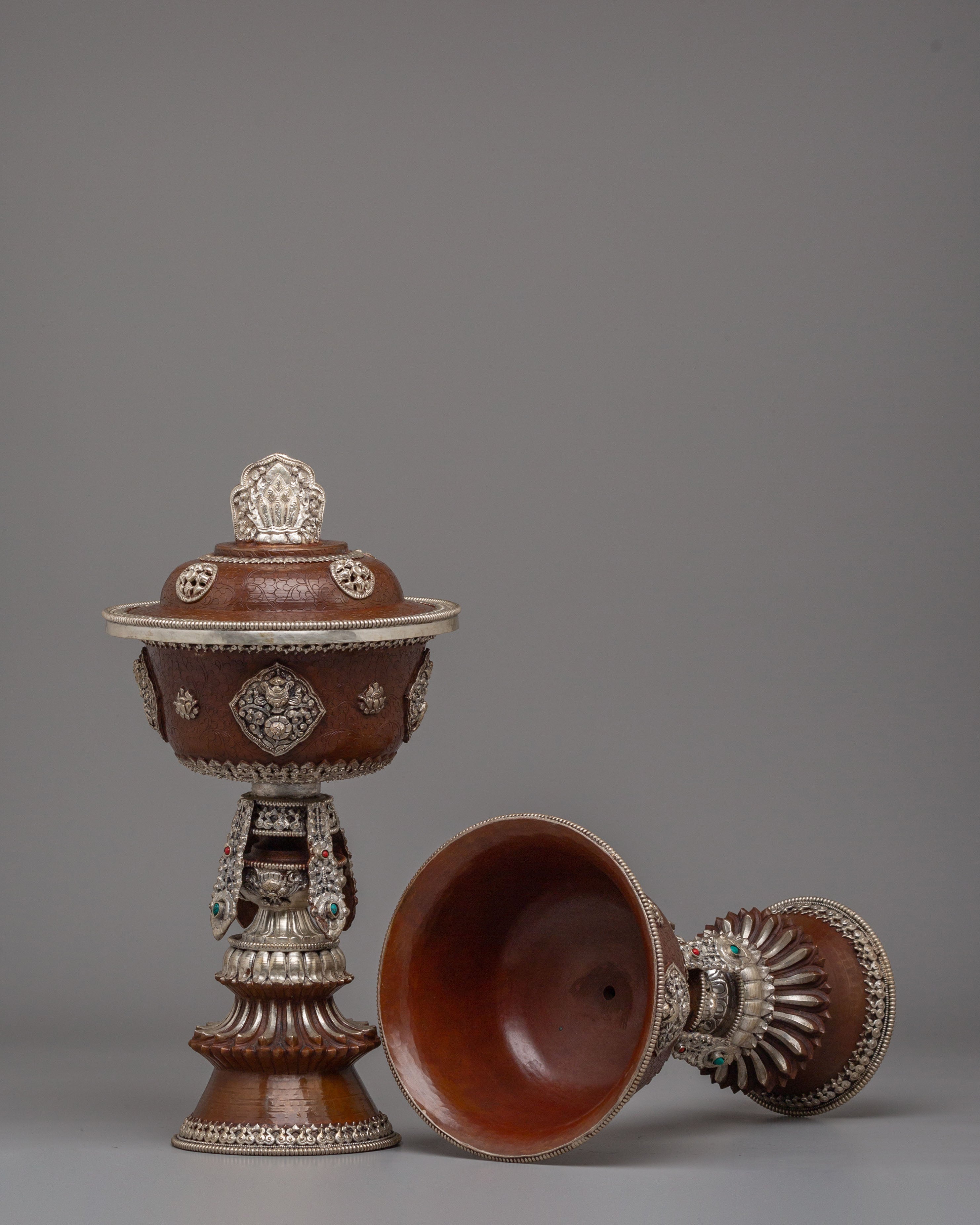 Sacred Buddhist Ritual Butter Lamp Set | Tibetan Meditation Altar Decor