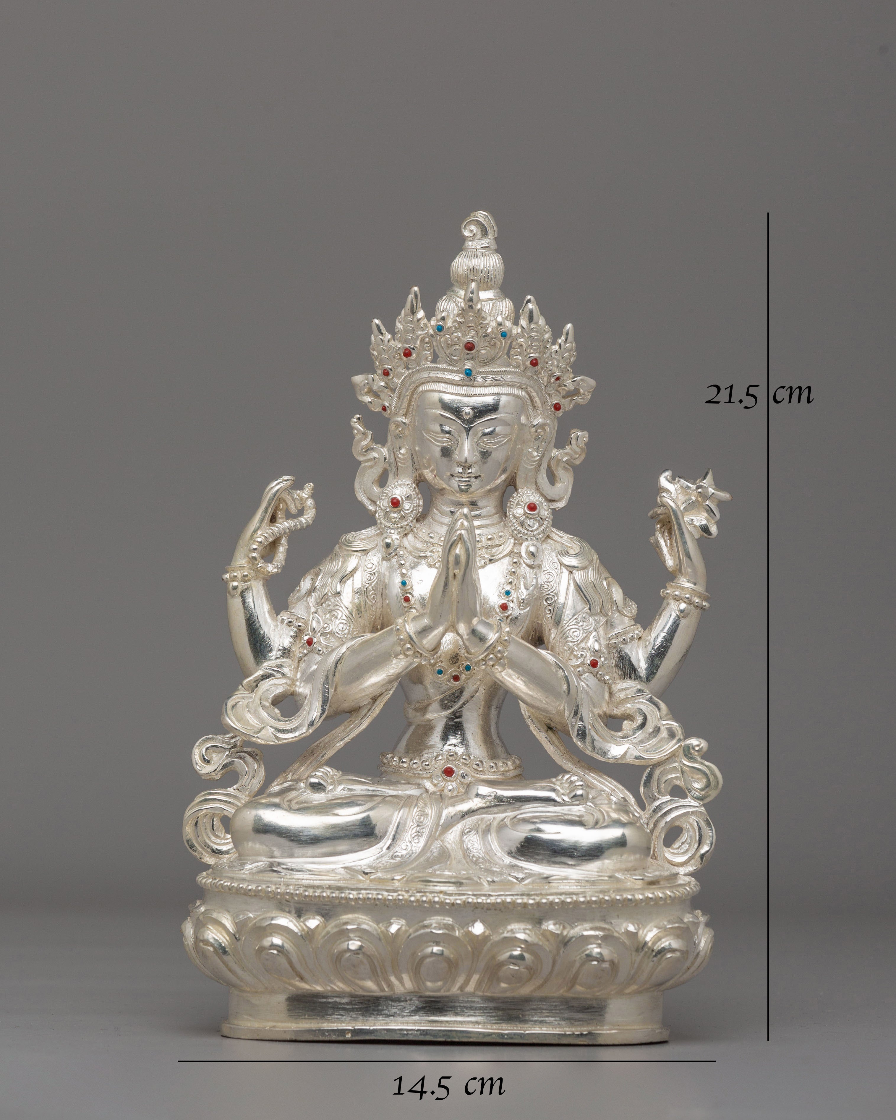 Sacred Himalayan Chenrezig Bodhisattva Statue | Symbol of Compassion