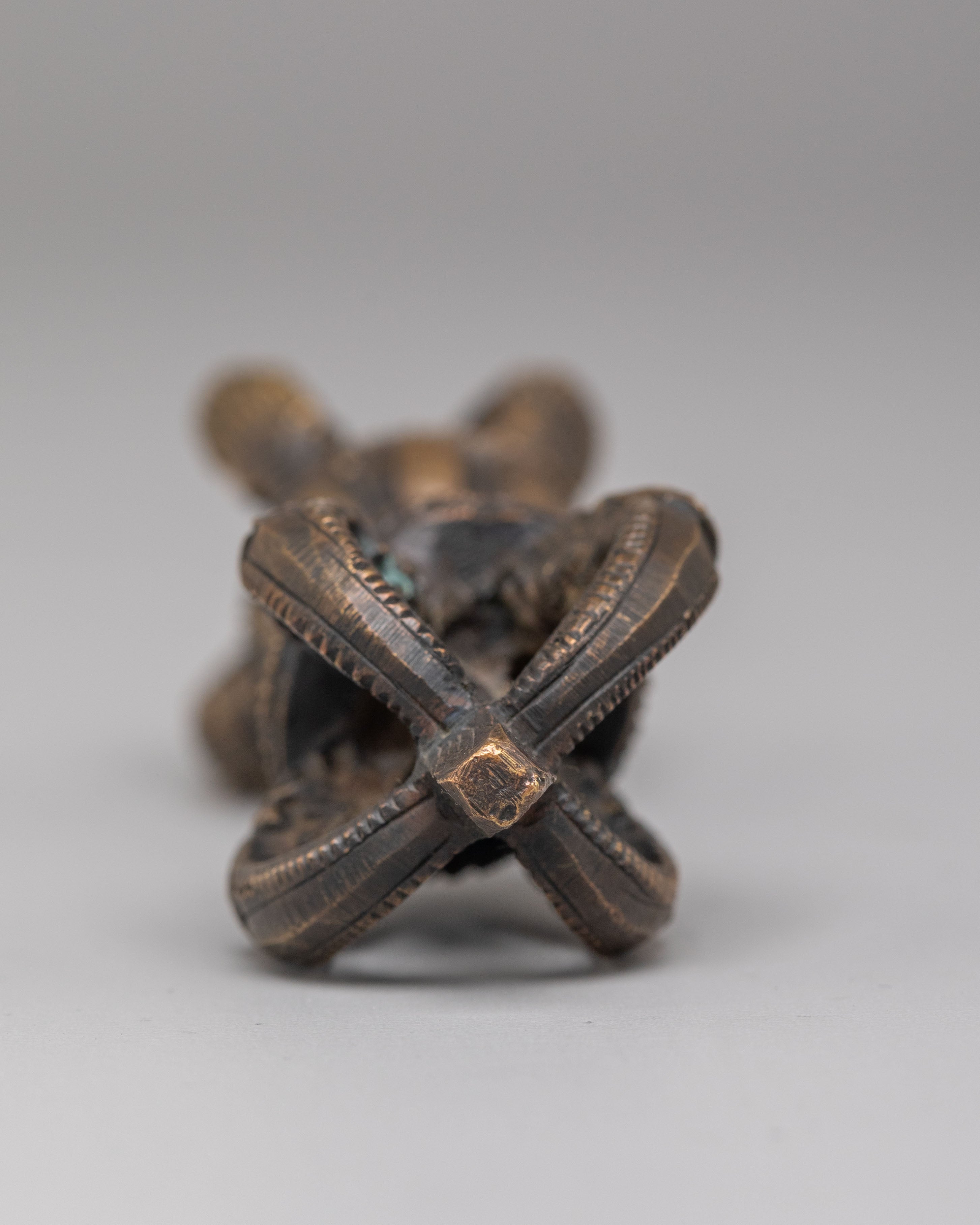 Decorative Tibetan Vajra & Bell Set | Bronze Brass Buddhist Meditation Tool