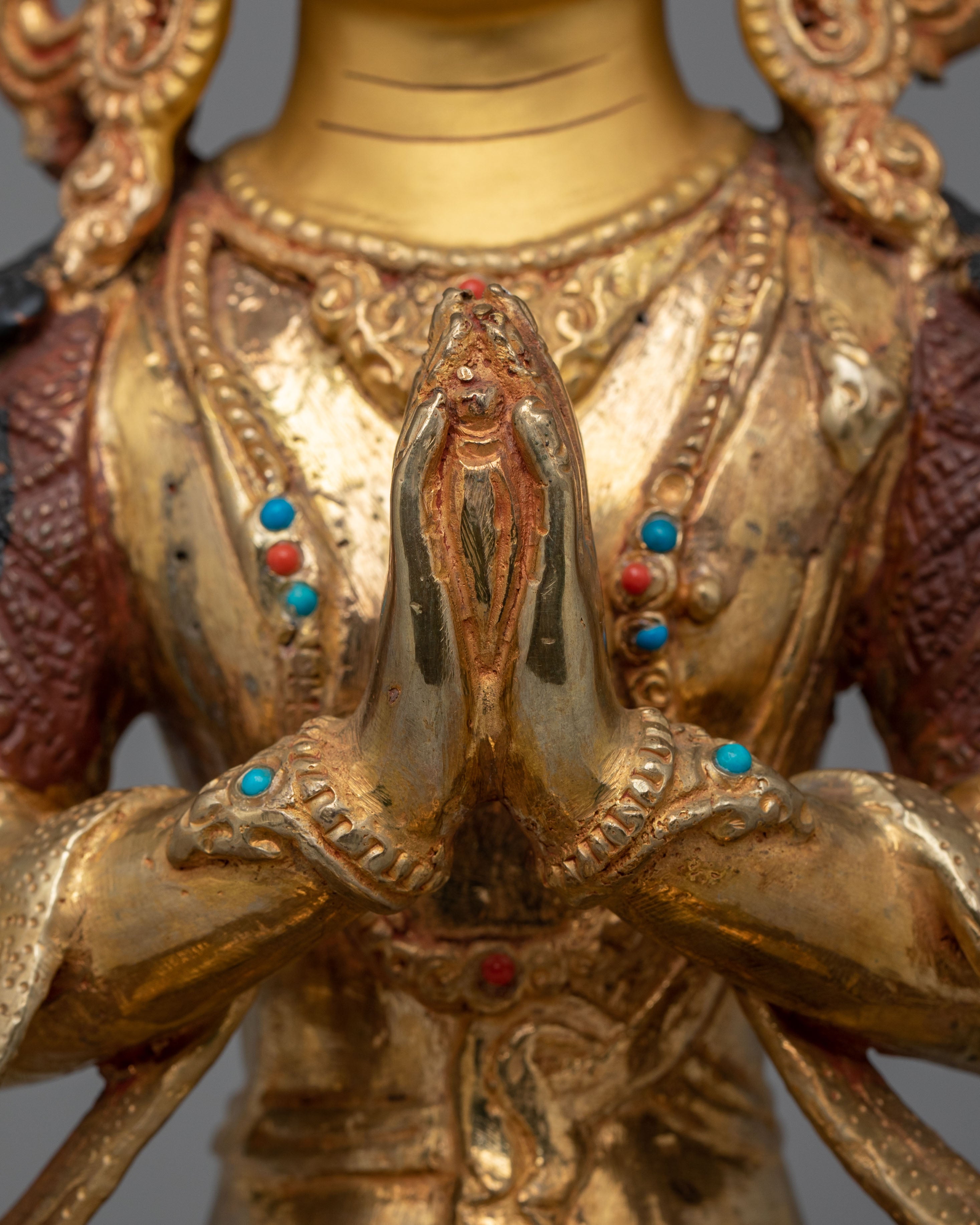 Ceremonial Chenrezig Shrine Statue | Tibetan Buddhist Altar Decor