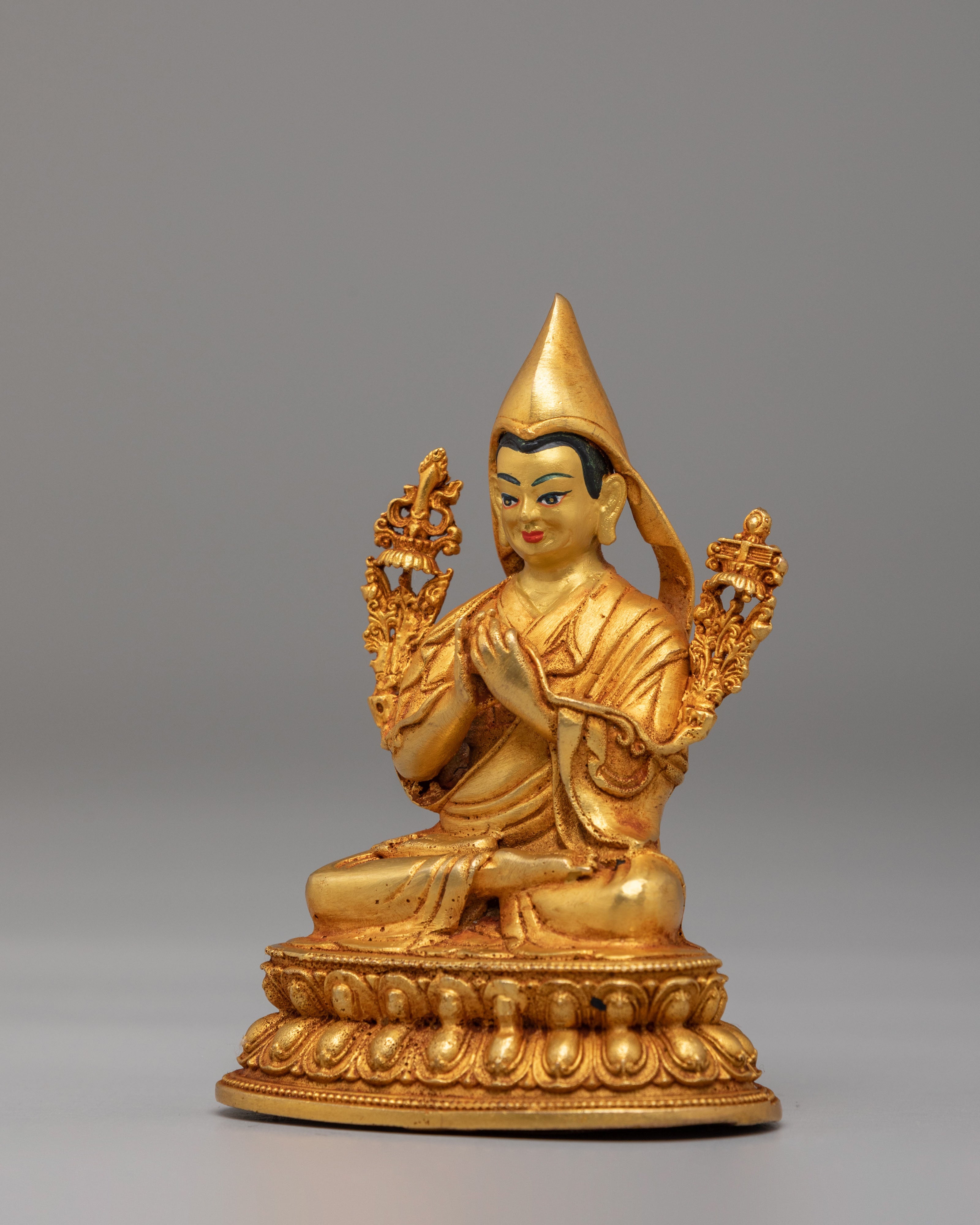 Sacred Tsongkhapa Statue | Tibetan Buddhist Master Sculpture