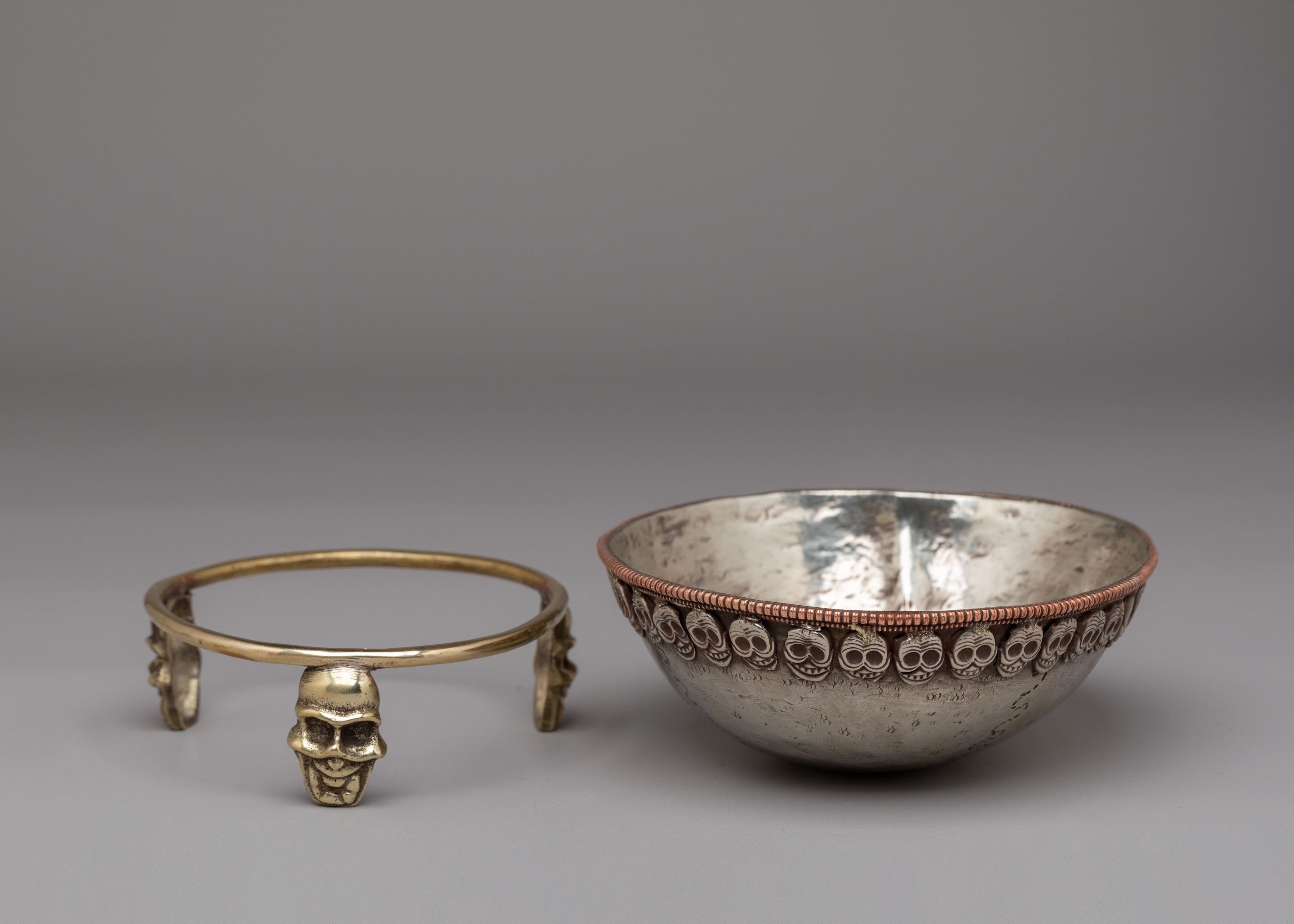 Tibetan Sacred Ritual Kapala | Handmade Skull Cup