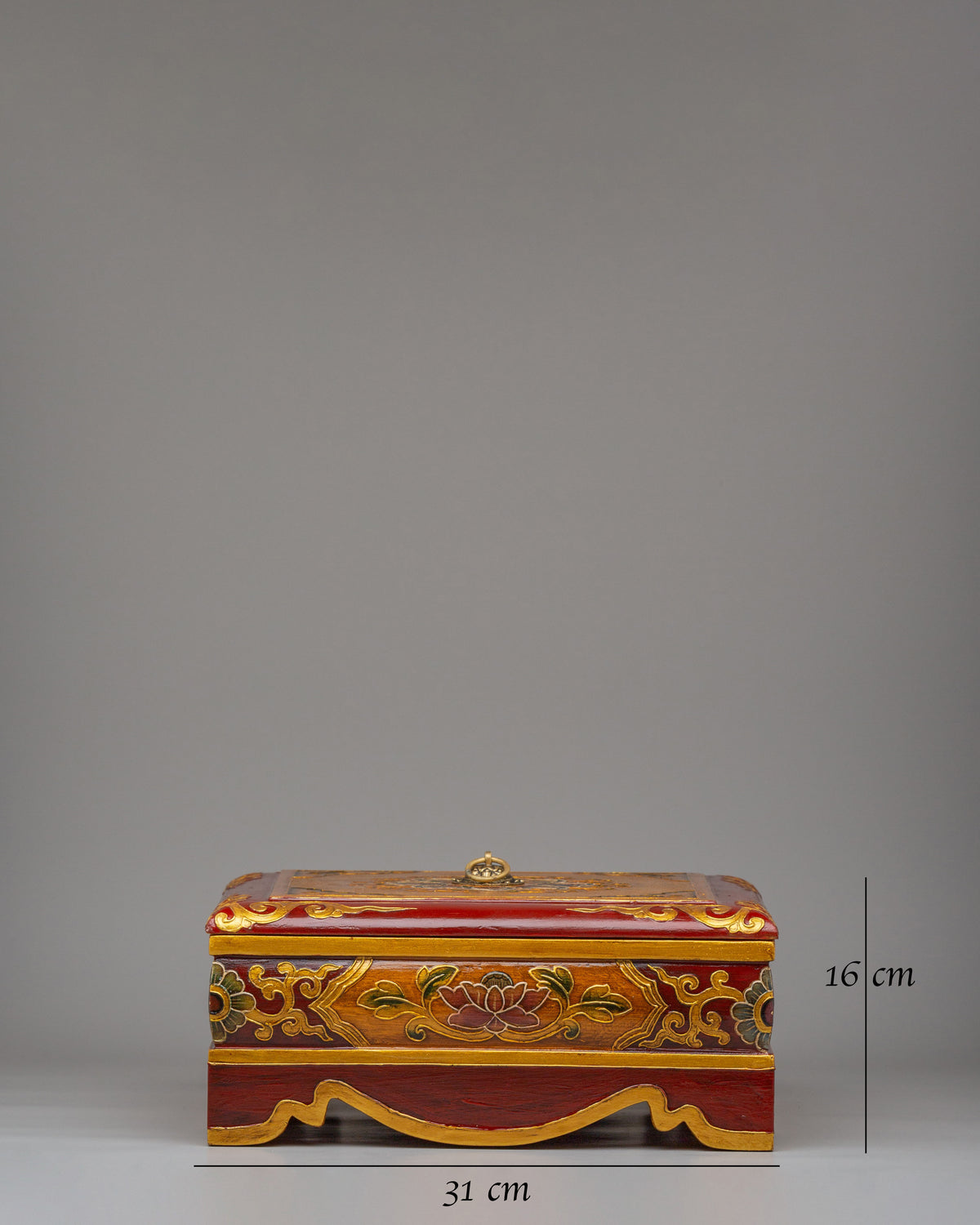 Traditional Wooden Box | Hand Painted Himalayan Decor