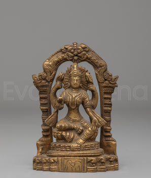Copper Laxmi Statue: Embodiment of Wealth