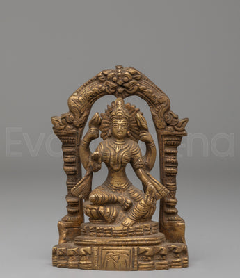 Copper Laxmi Statue: Embodiment of Wealth
