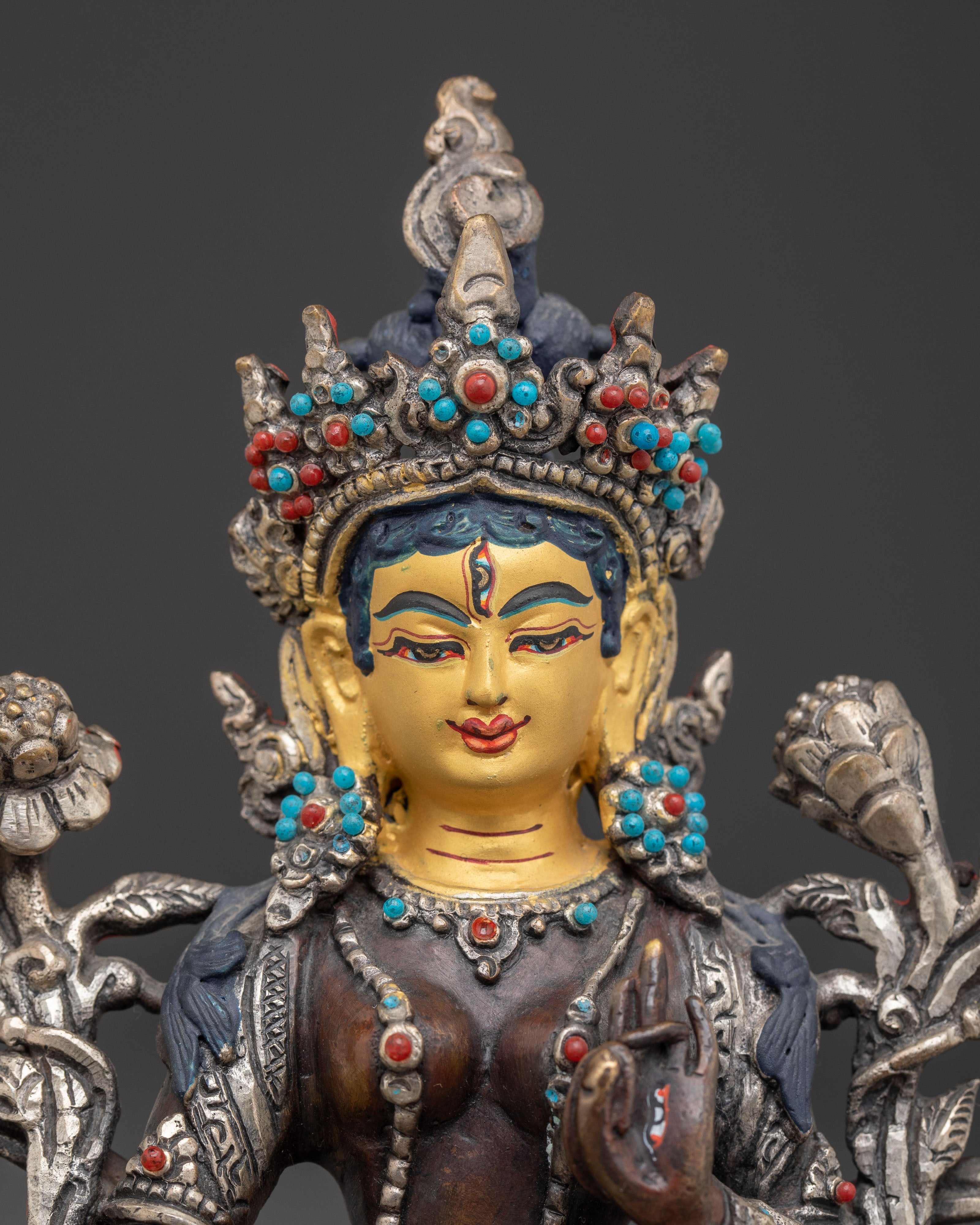 White Tara Protection Deity Statue | Spiritual Decor
