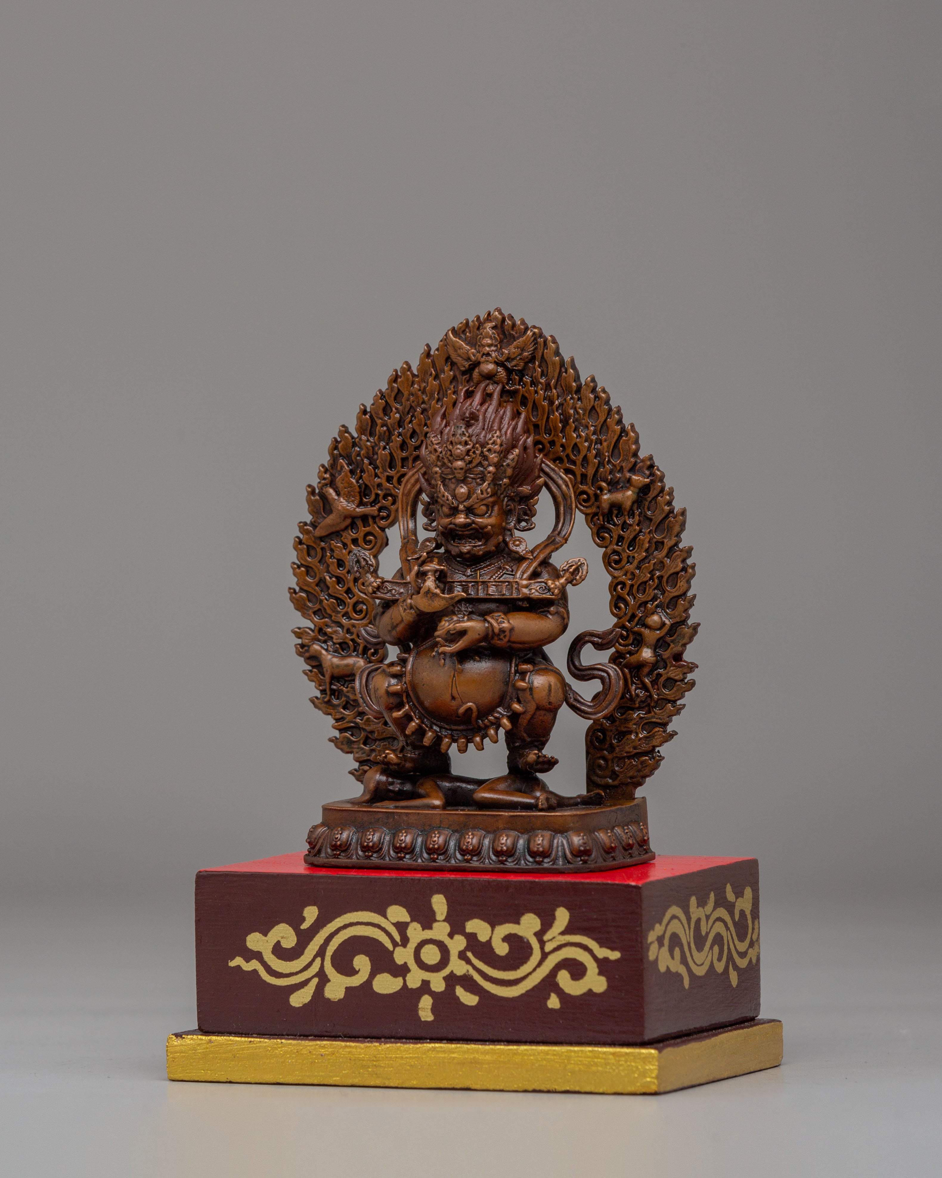 Shakya Mahakala Deity Statue | Tibetan Buddhist Protector Sculpture