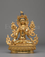 Handcrafted Seven-Eyed White Tara Statue