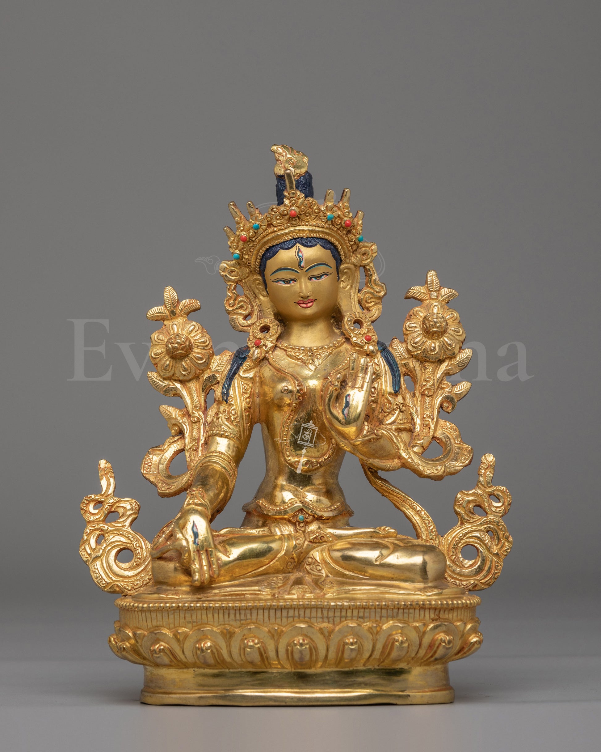 Handcrafted Seven-Eyed White Tara Statue