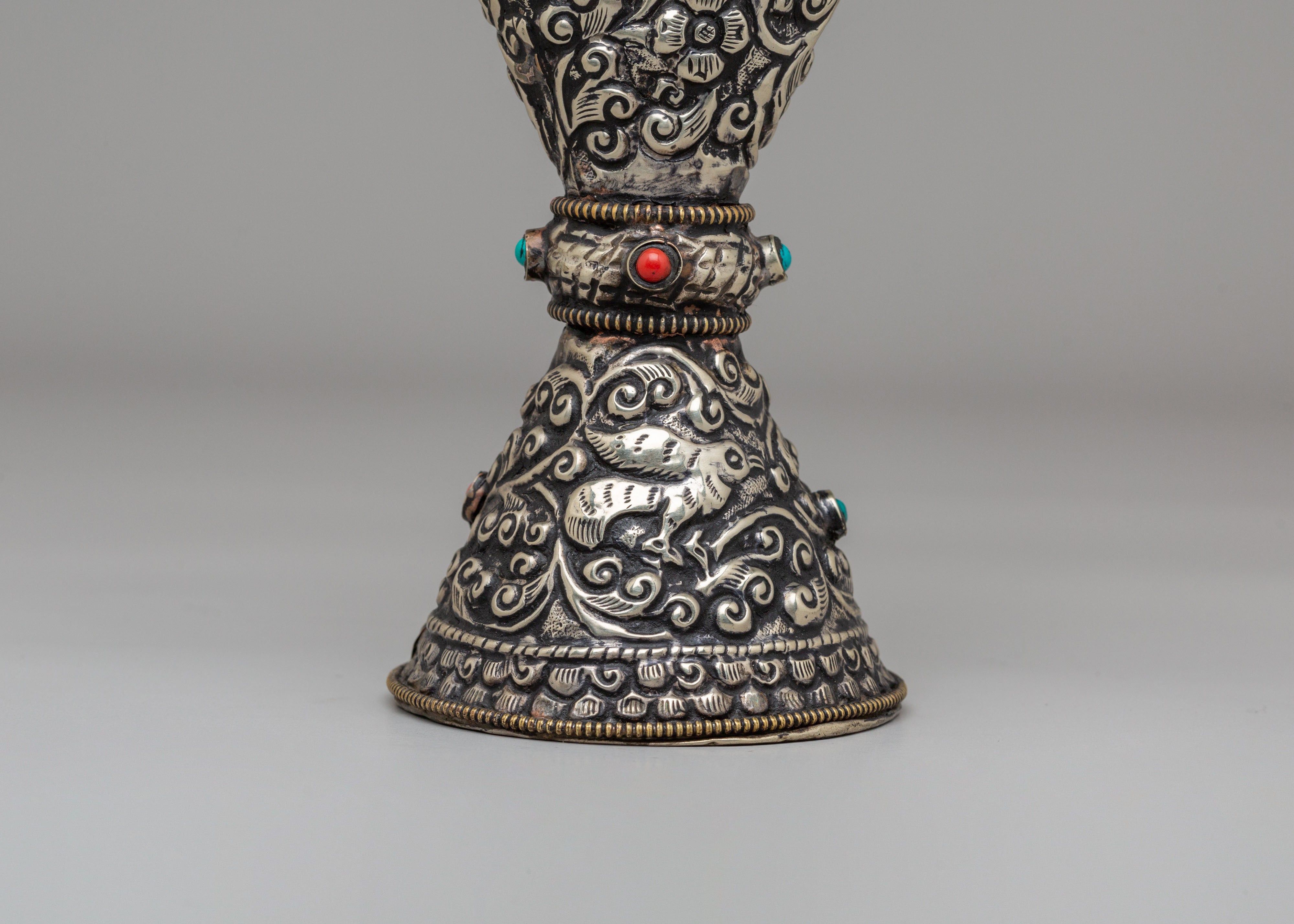 Spiritual Mahakala Engraved Phurba | Sacred Tibetan Ritual Dagger
