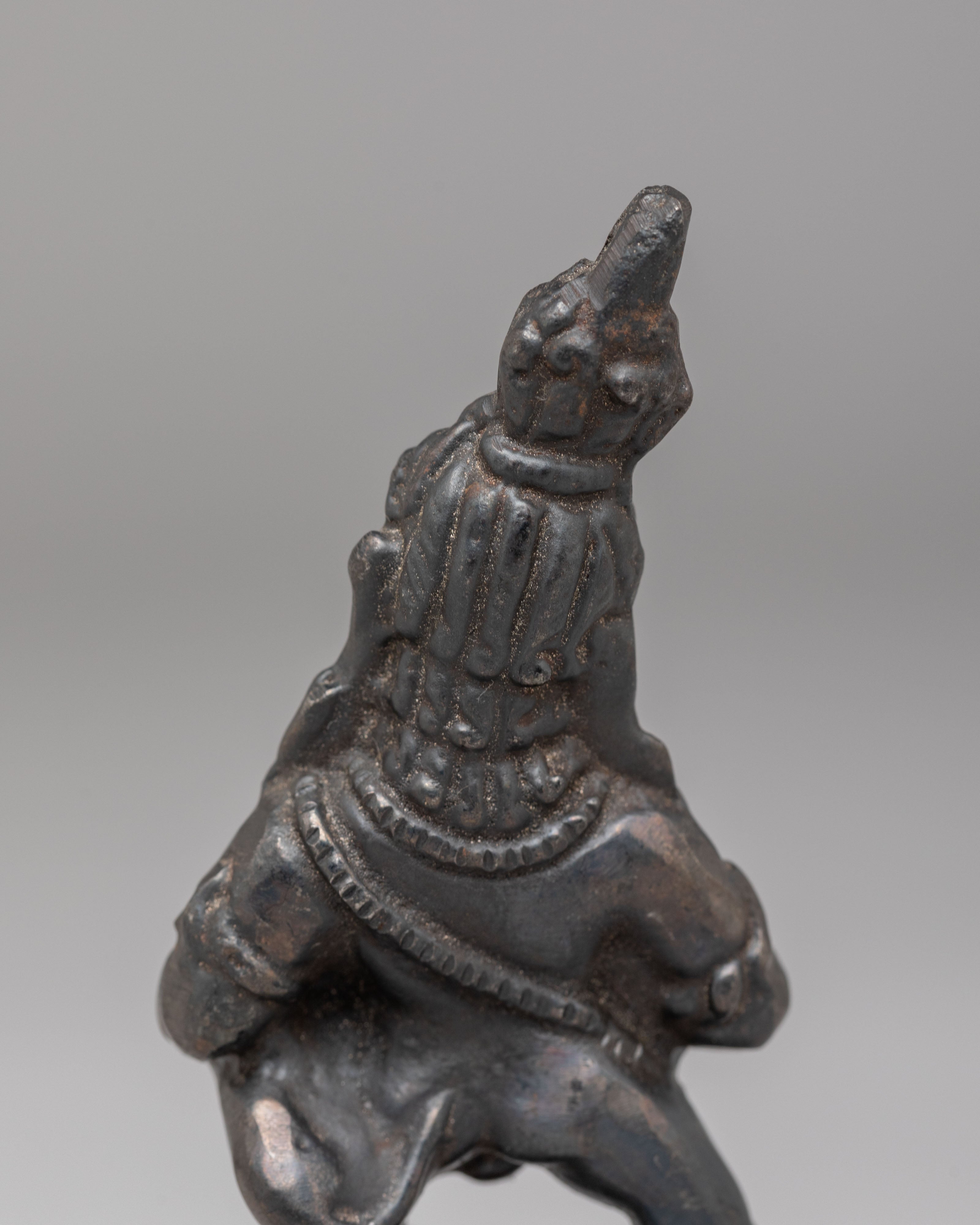 Himalayan Black Dzambhala Statue | Tibetan Wealth Deity Figurine