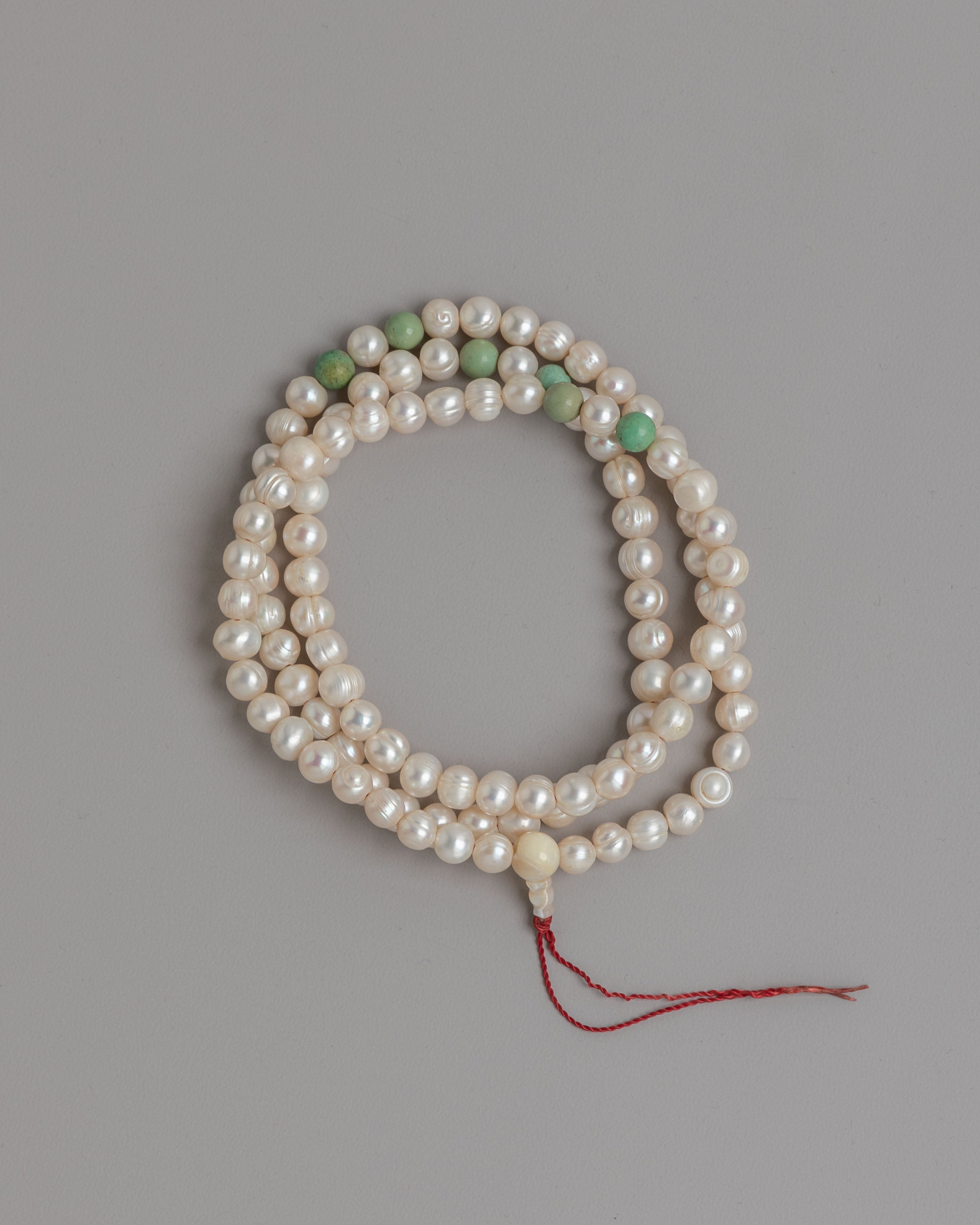 Spiritual Altar Mala Beads | Pearl Meditation Prayer Beads
