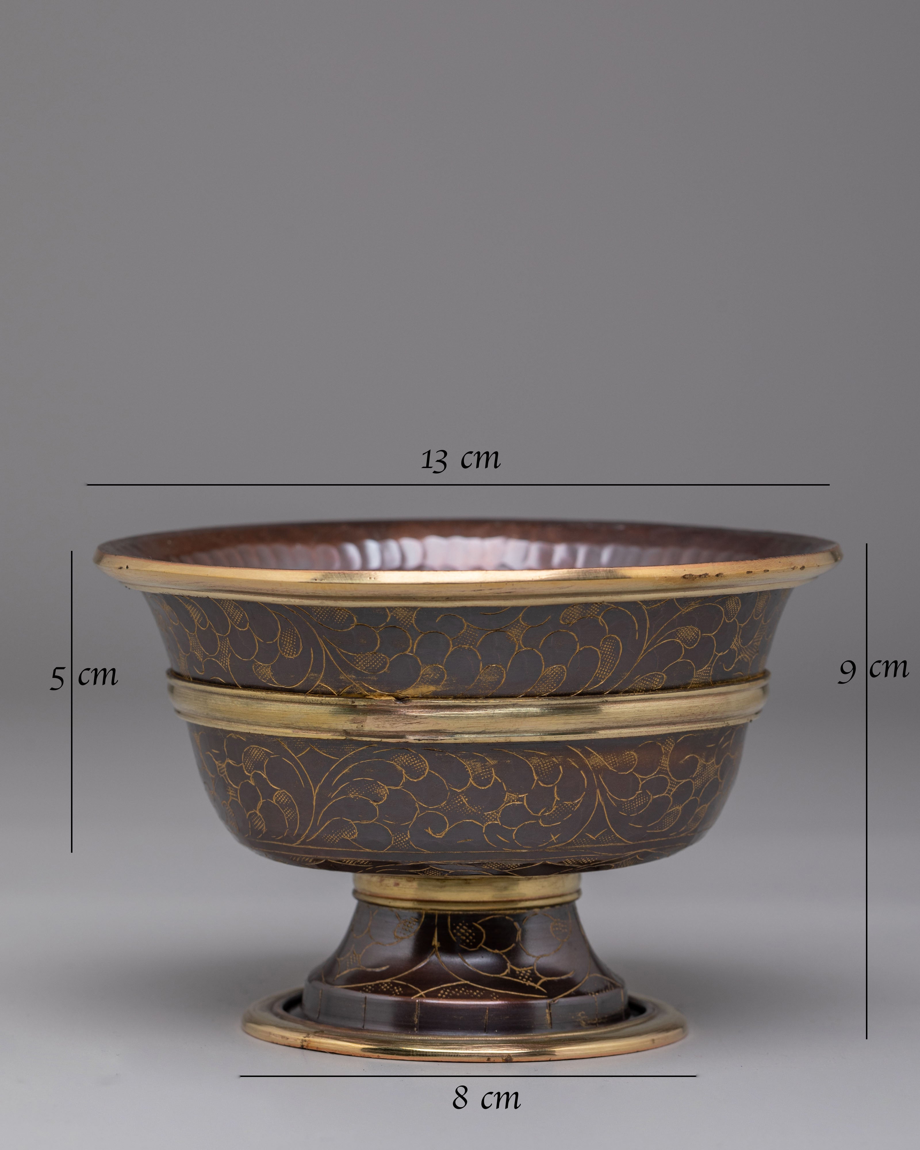 Handmade Offering Bowls Set | Tibetan Ritual Bowls for Meditation