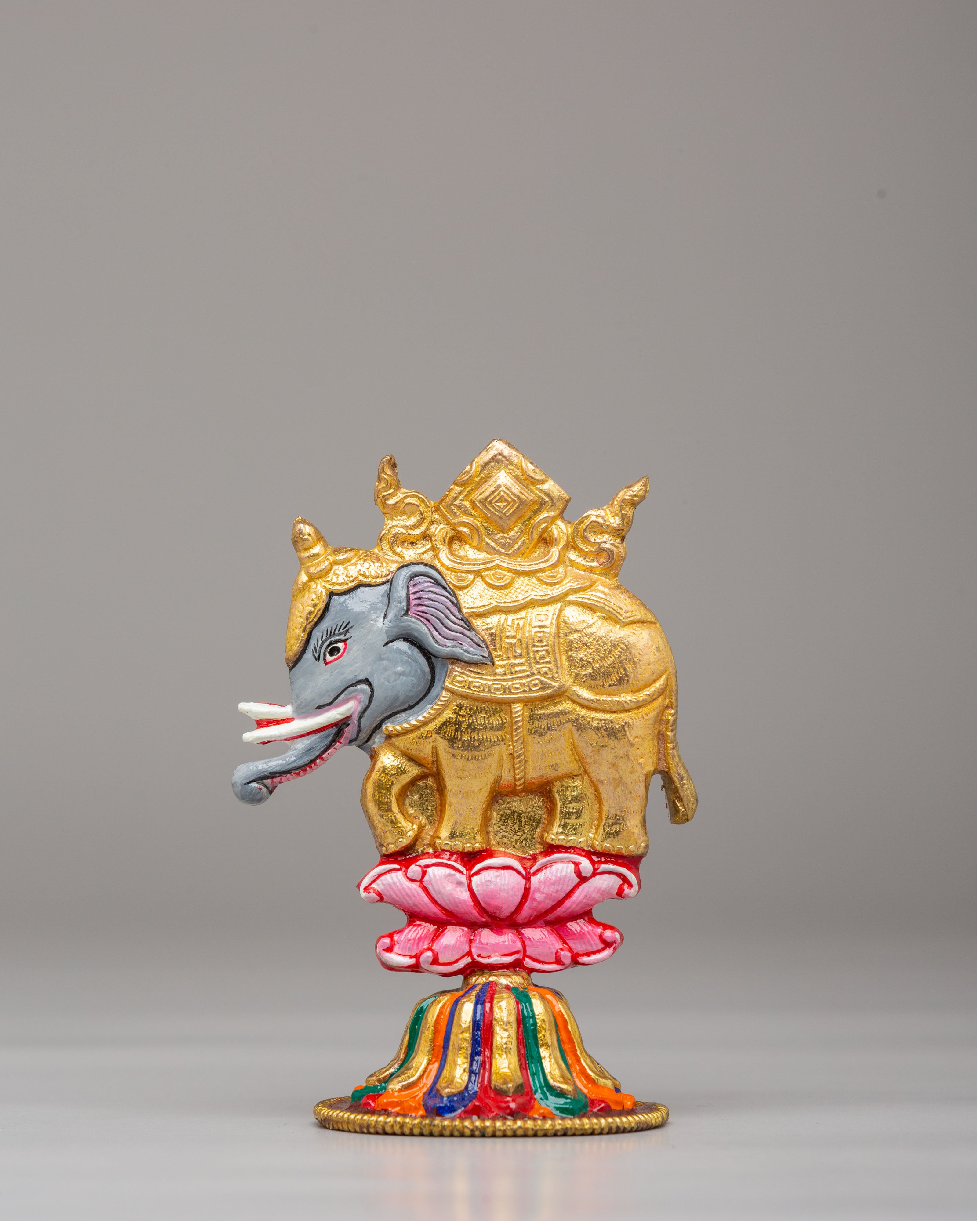 Tibetan Chakravartin Possessions Sculpture | Sacred Spiritual Decor