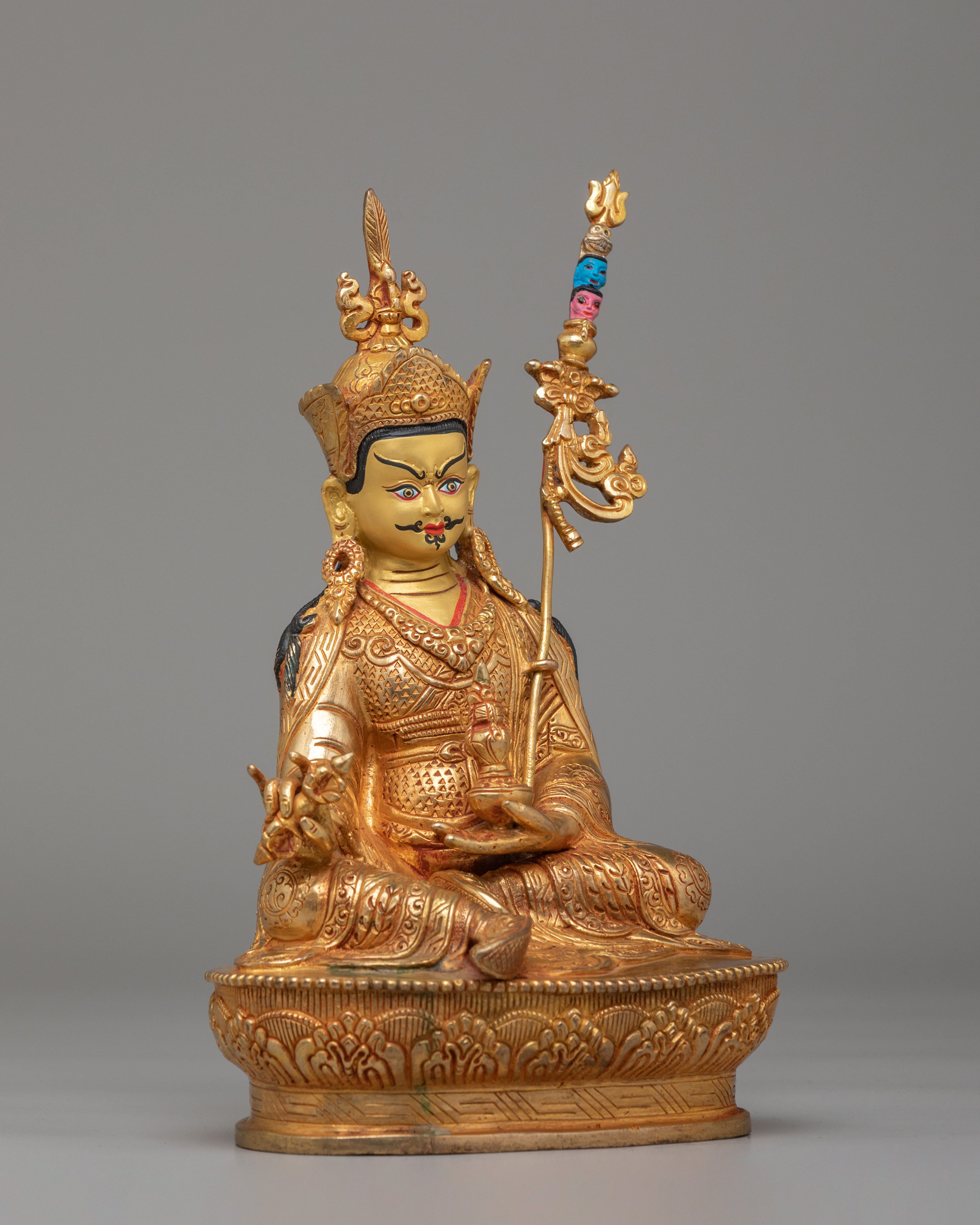 Sacred Altar Guru Rinpoche Statue | Tibetan Copper Statue