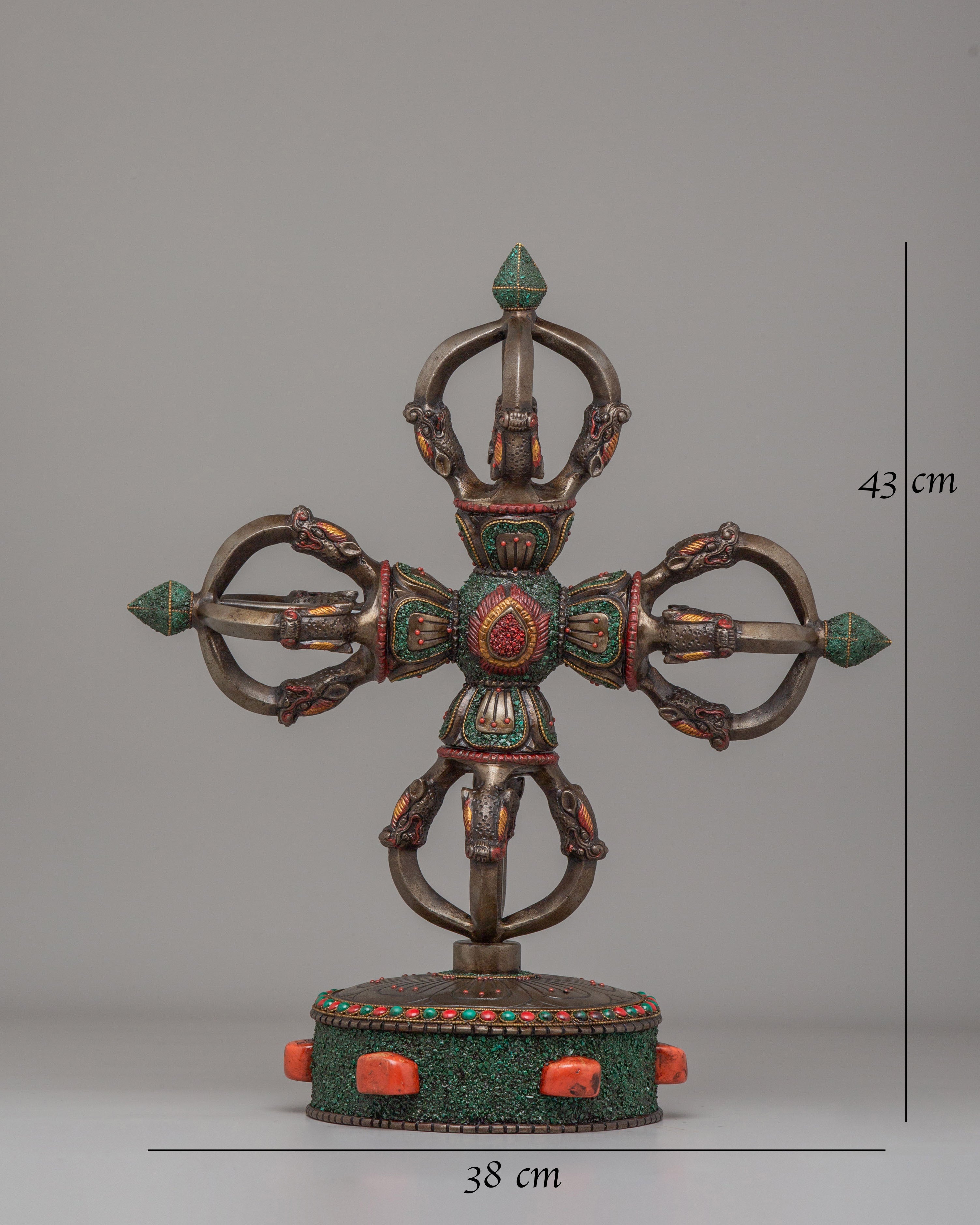Buddhist Bishwo Vajra with Stand | Sacred Altar Symbol