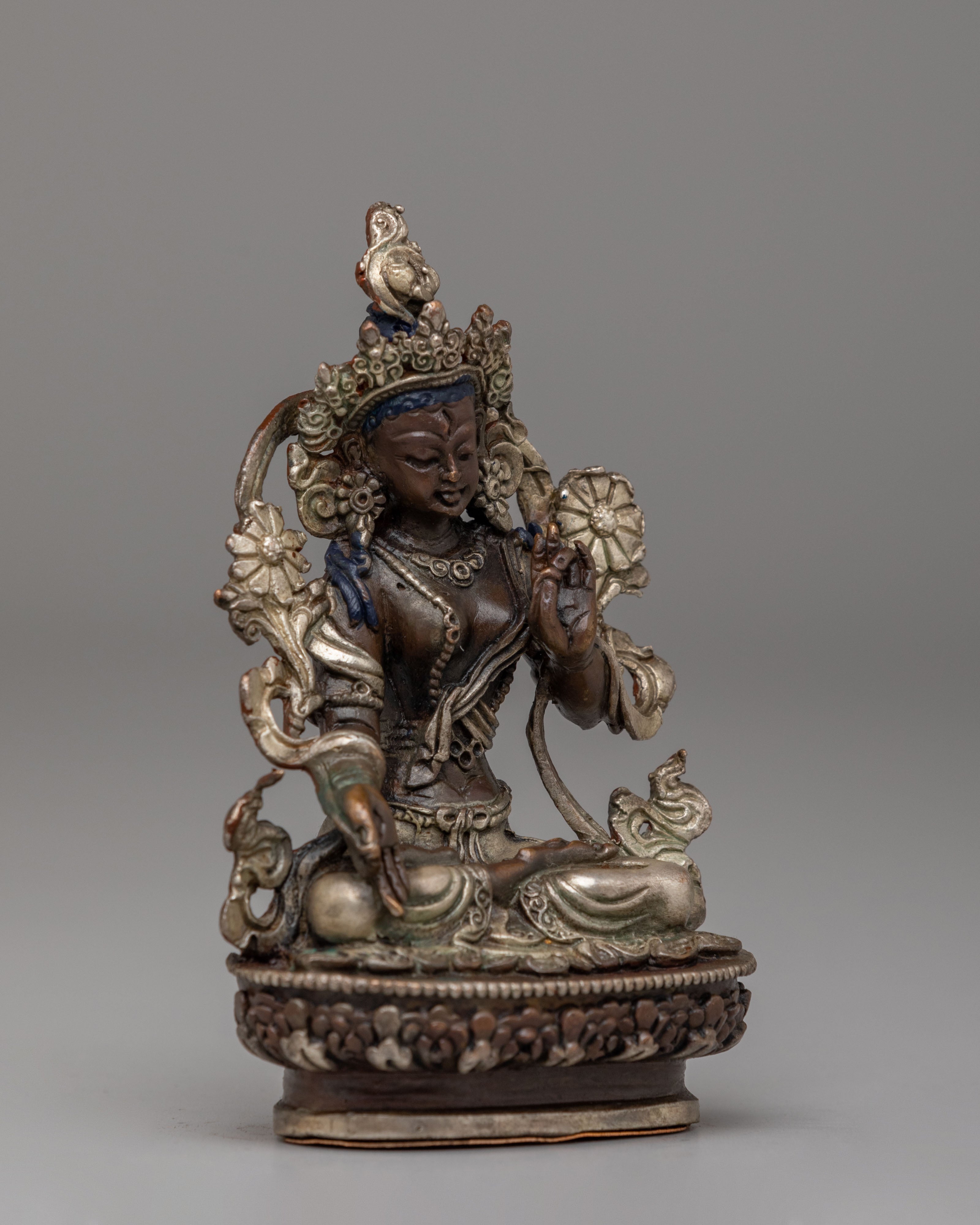 White Tara Compassion Deity Tibetan Statue | Handcrafted Spiritual Decor