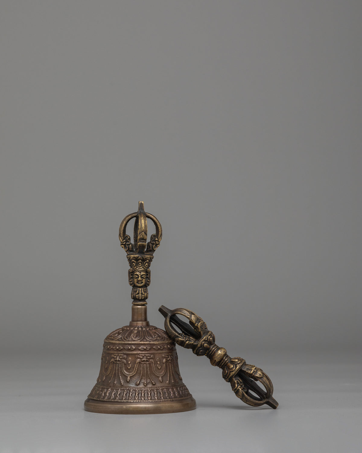 Buddhist Altar Vajra and Bell Set | Ritual Tools for Meditation & Prayer