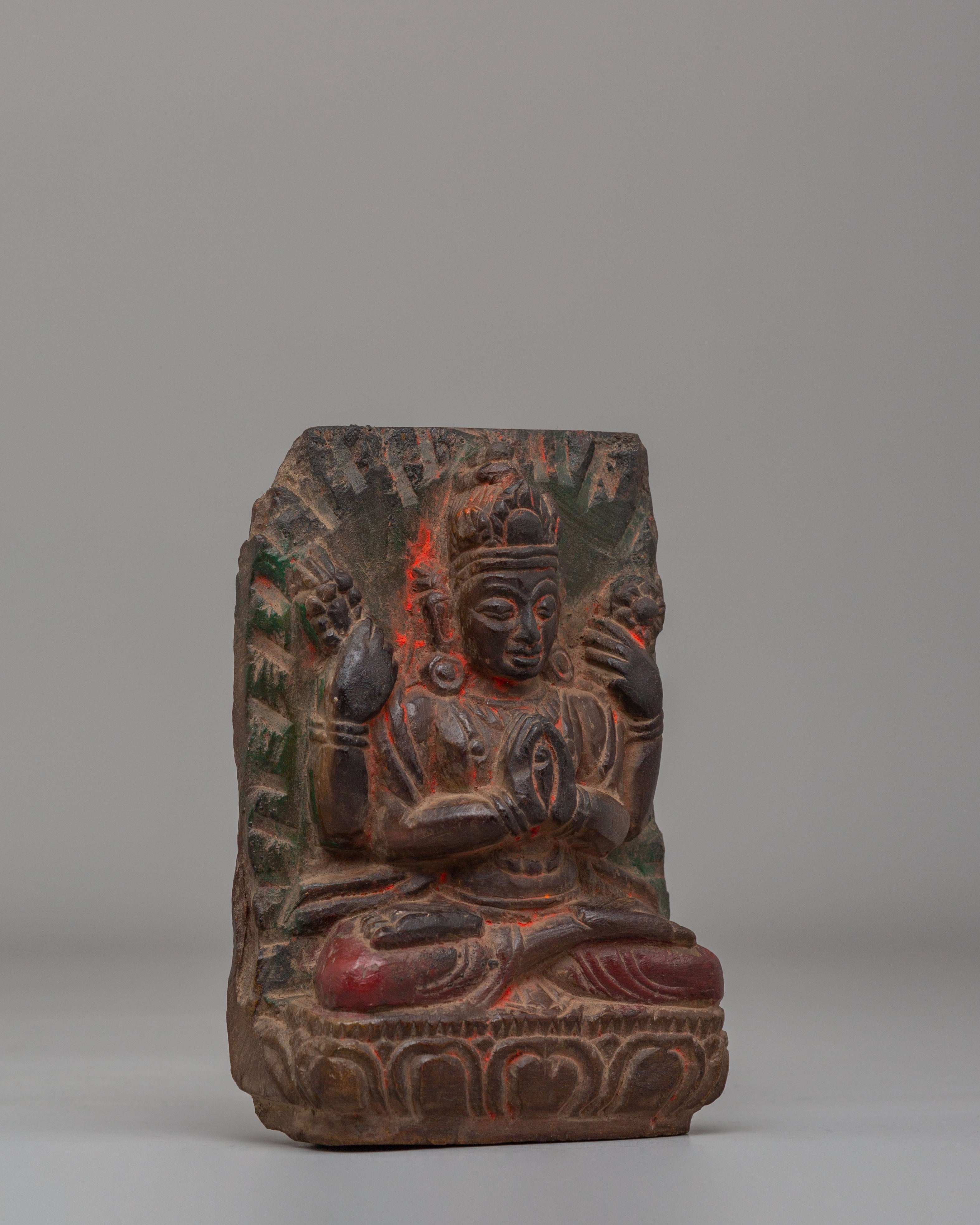 Avalokiteshvara Chenrezig Deity Statue | Stone Buddhist Compassion Art