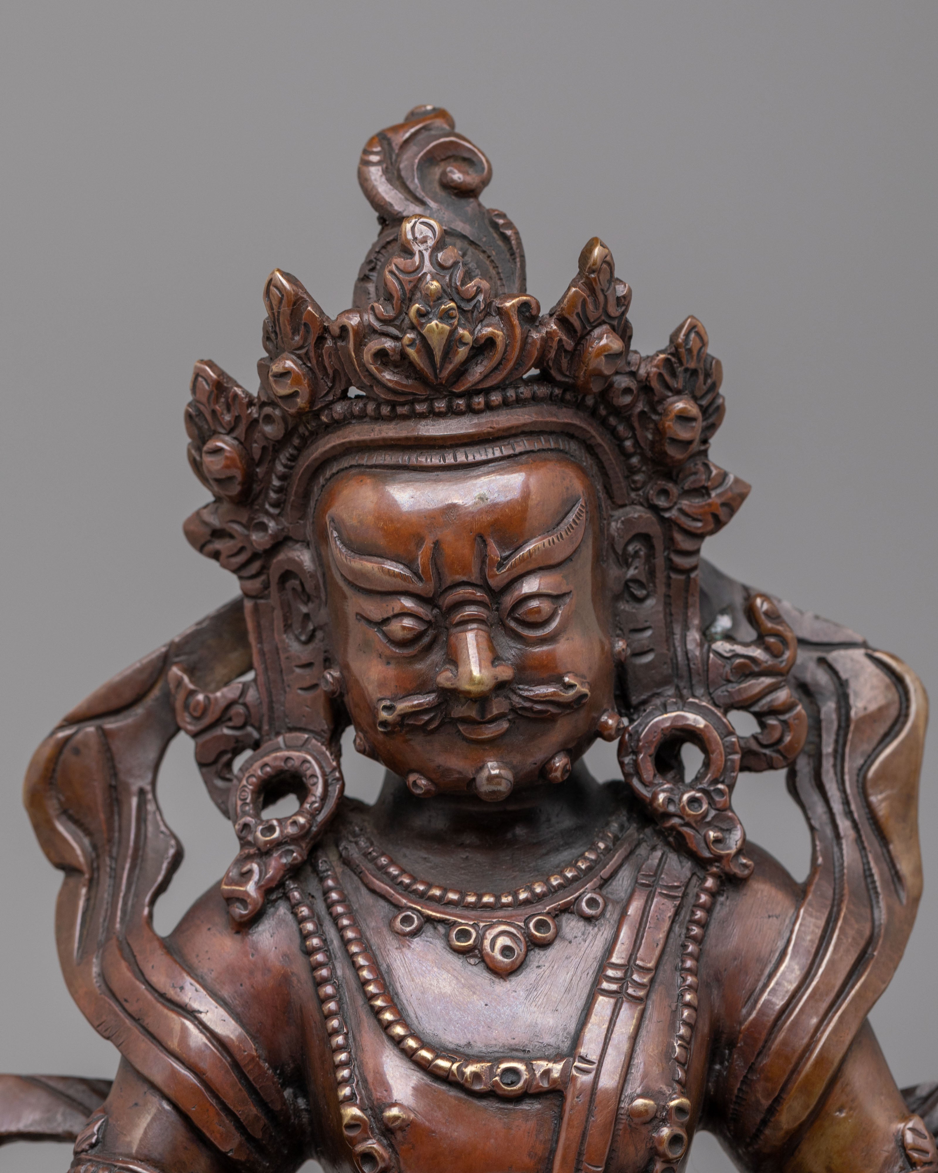 Buddhist Dzambhala Wealth Deity Statue | God of Prosperity and Abundance