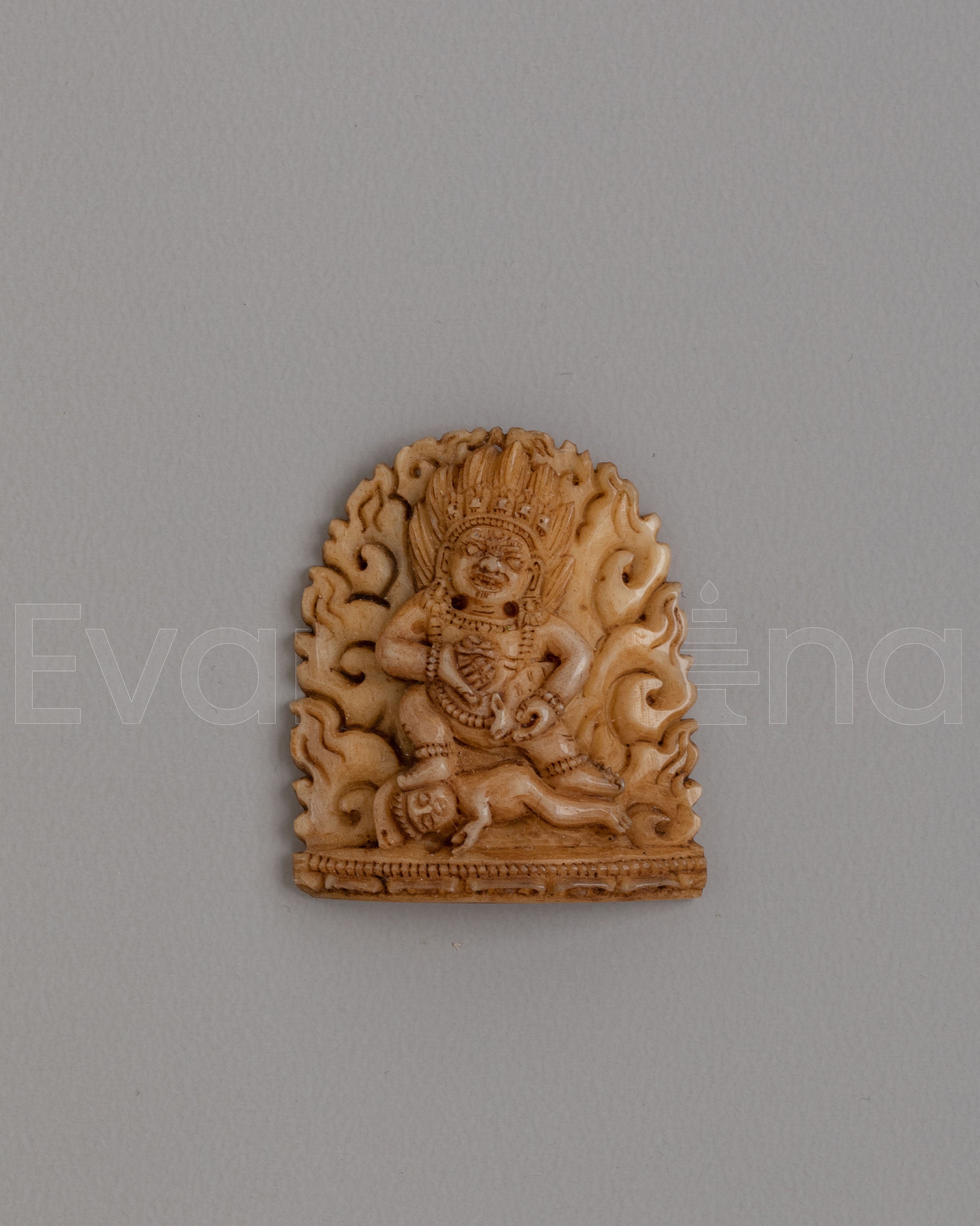 Handcrafted Mahakala Bone Sculpture 