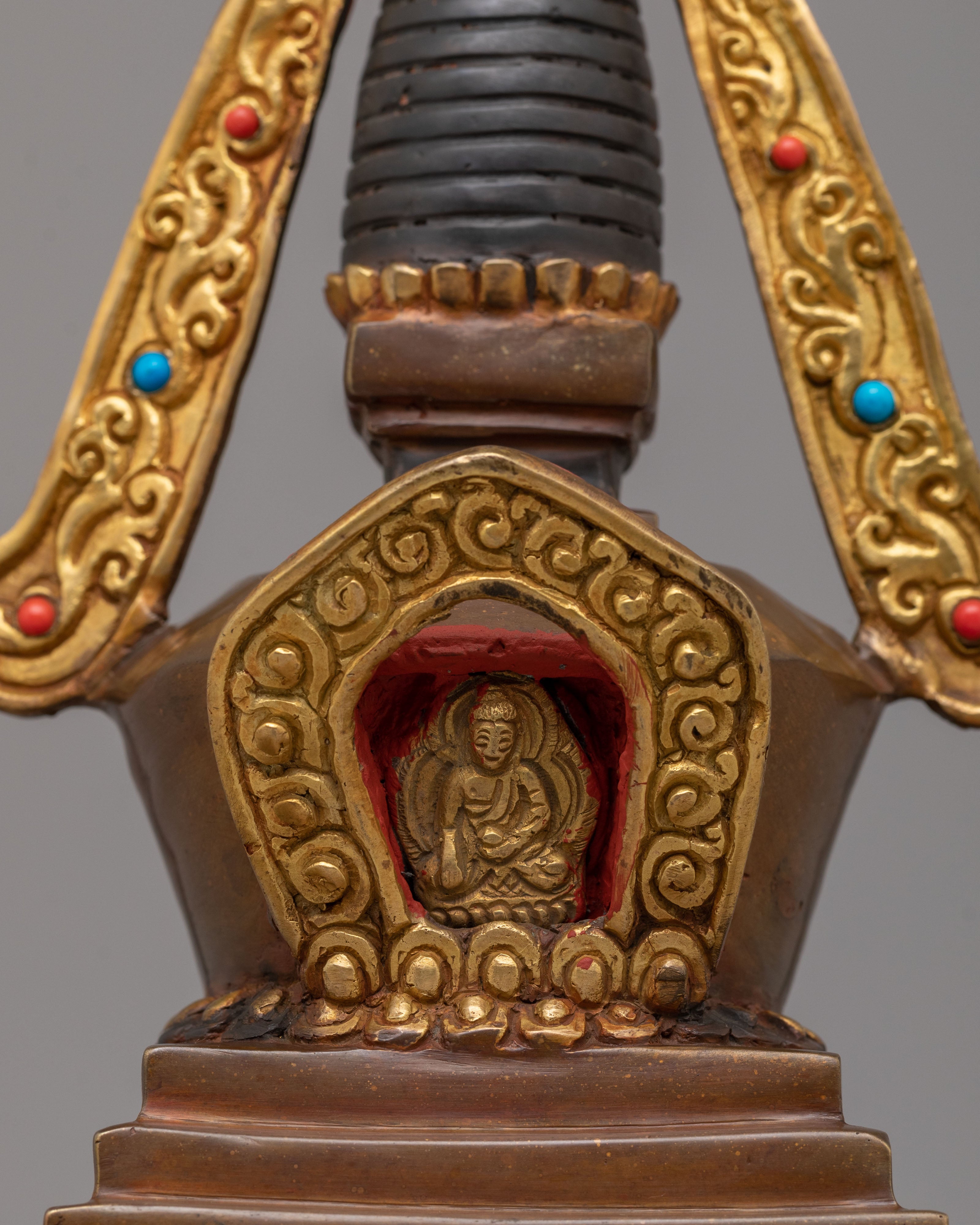 Handcrafted Altar Enlightenment Stupa | Sacred Buddhist Decor