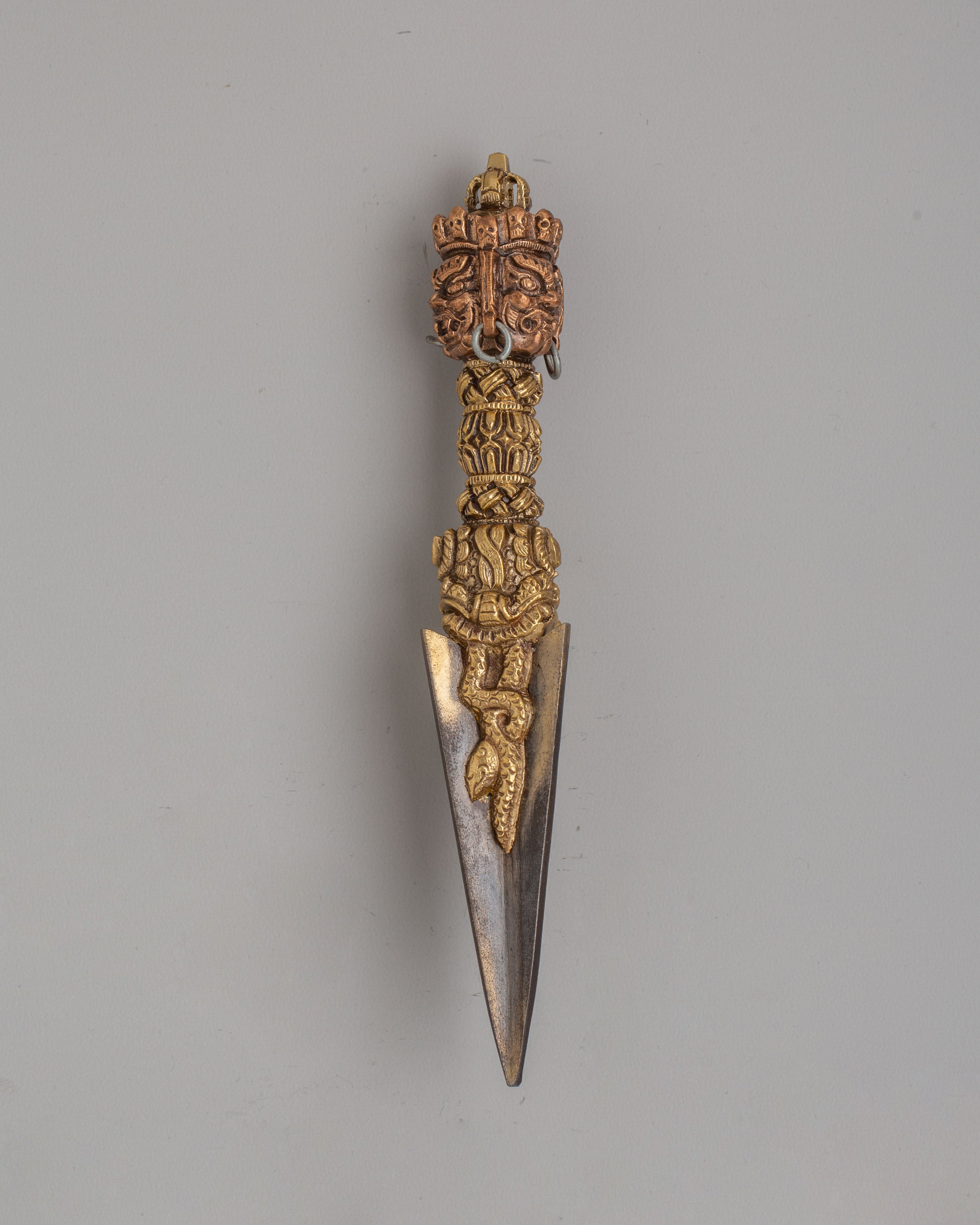 Tibetan Three-Sided Phurba | Handcrafted Ritual Dagger