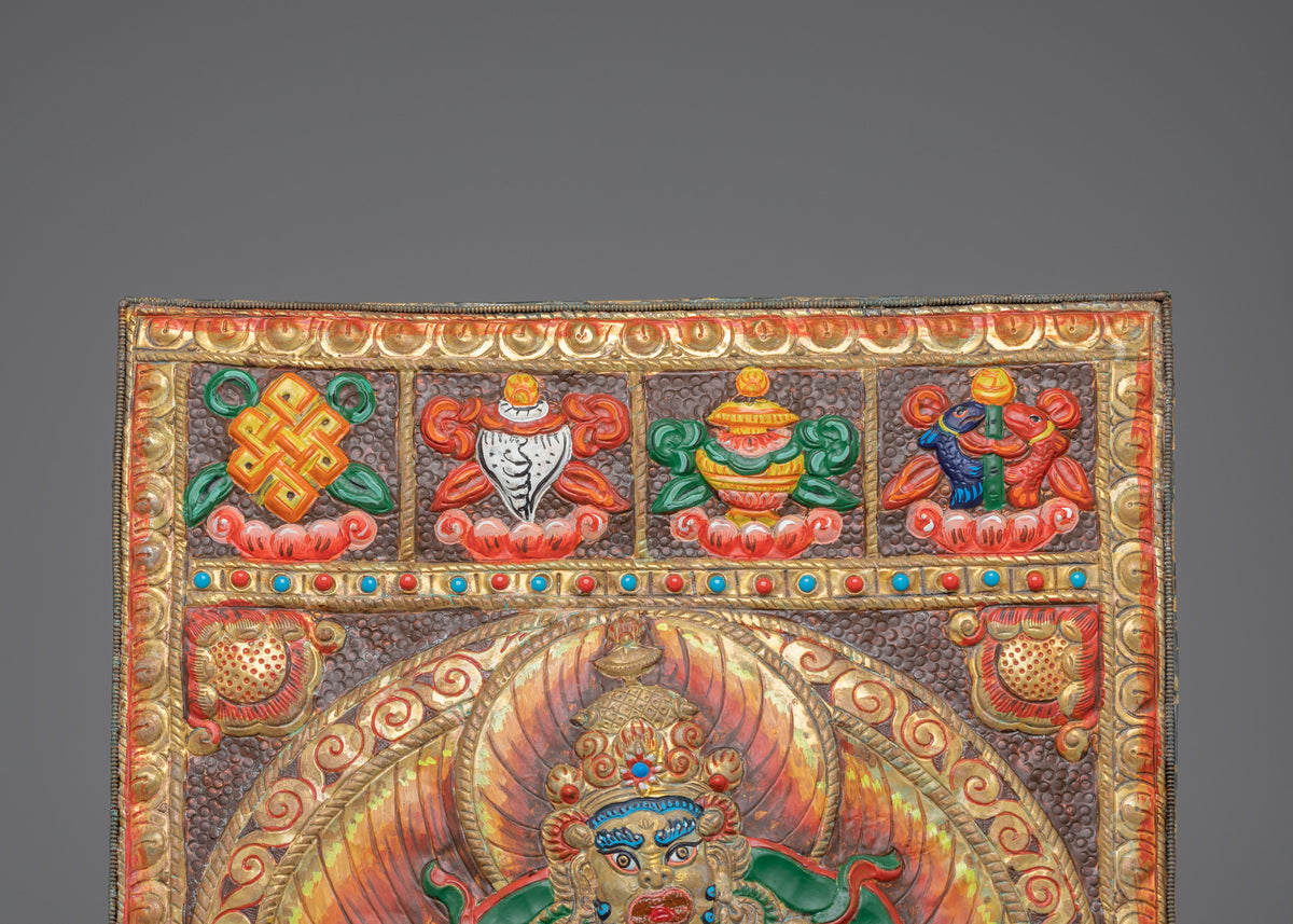 Traditional Dzambhala Wall Hanging | Sacred Artwork for Spiritual Home Decor